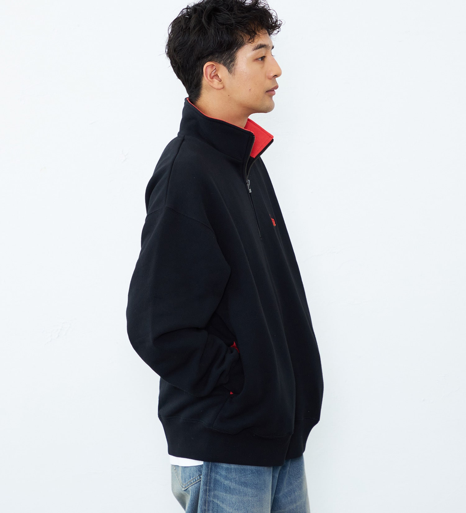 Lee(リー)のハーフジップスウェット 裏起毛|トップス/スウェット/メンズ|ブラック