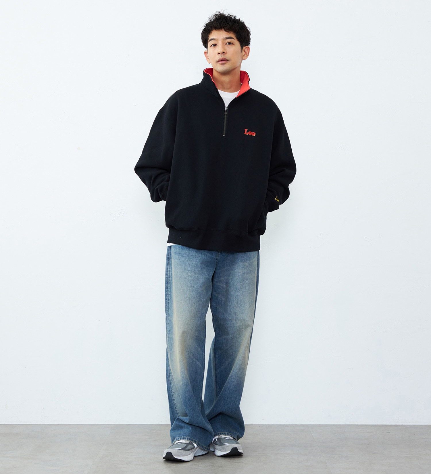 Lee(リー)のハーフジップスウェット 裏起毛|トップス/スウェット/メンズ|ブラック