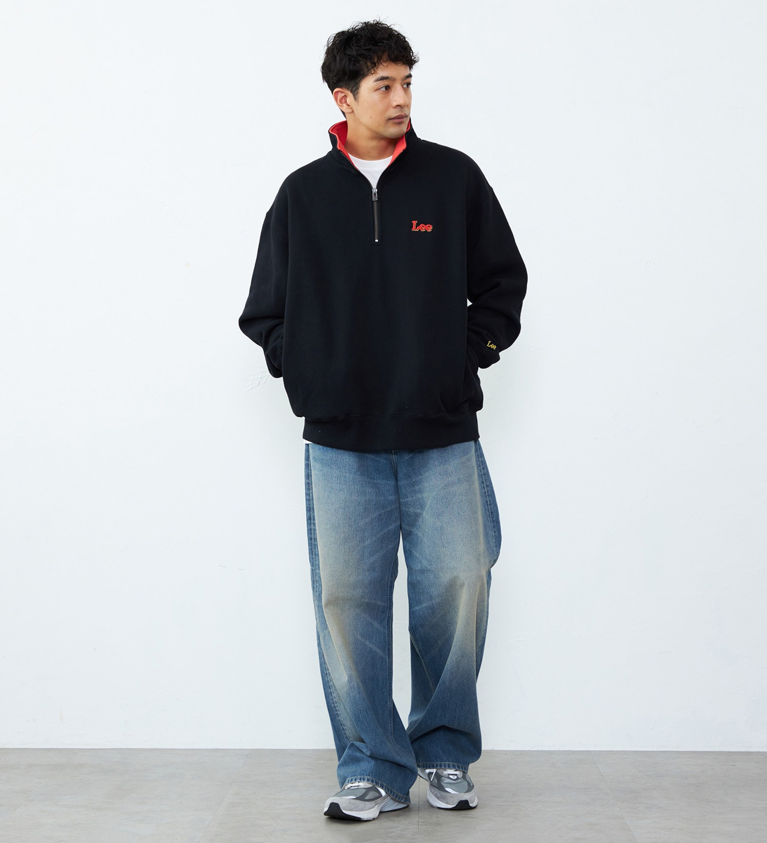 Lee(リー)のハーフジップスウェット 裏起毛|トップス/スウェット/メンズ|ブラック