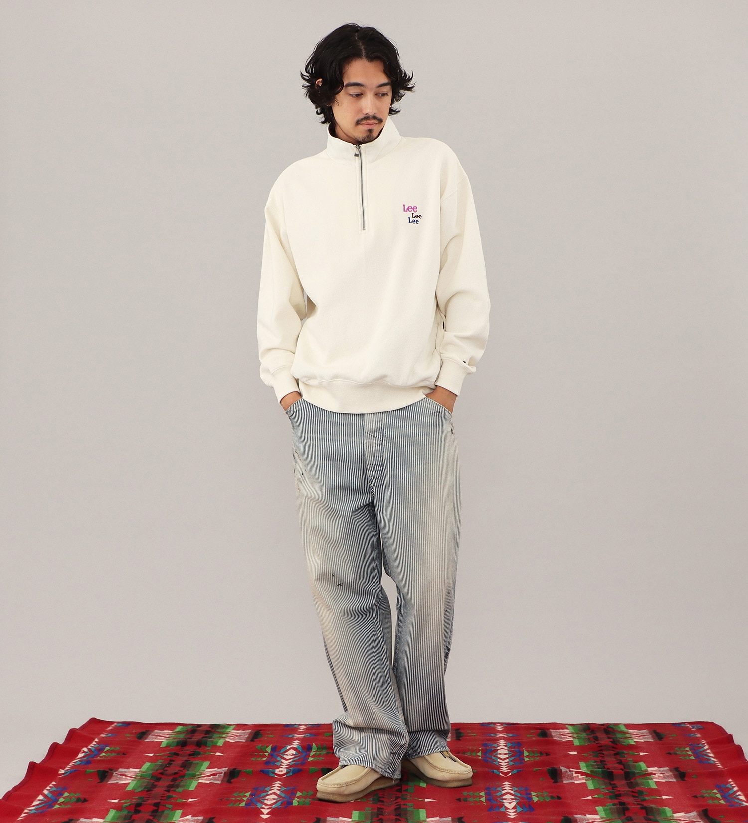 Lee(リー)のHALFZIP SWEAT / ハーフジップスウェット【親子】|トップス/スウェット/メンズ|アイボリー
