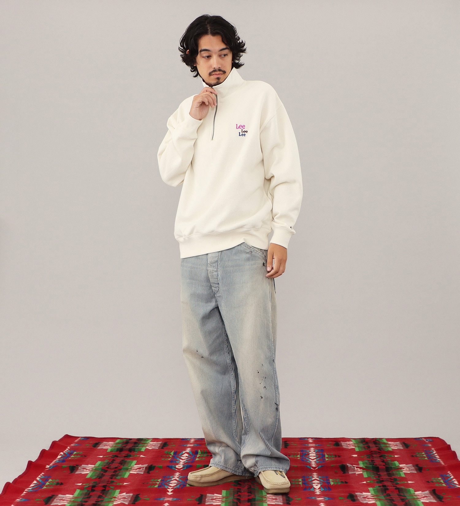 Lee(リー)のHALFZIP SWEAT / ハーフジップスウェット【親子】|トップス/スウェット/メンズ|アイボリー