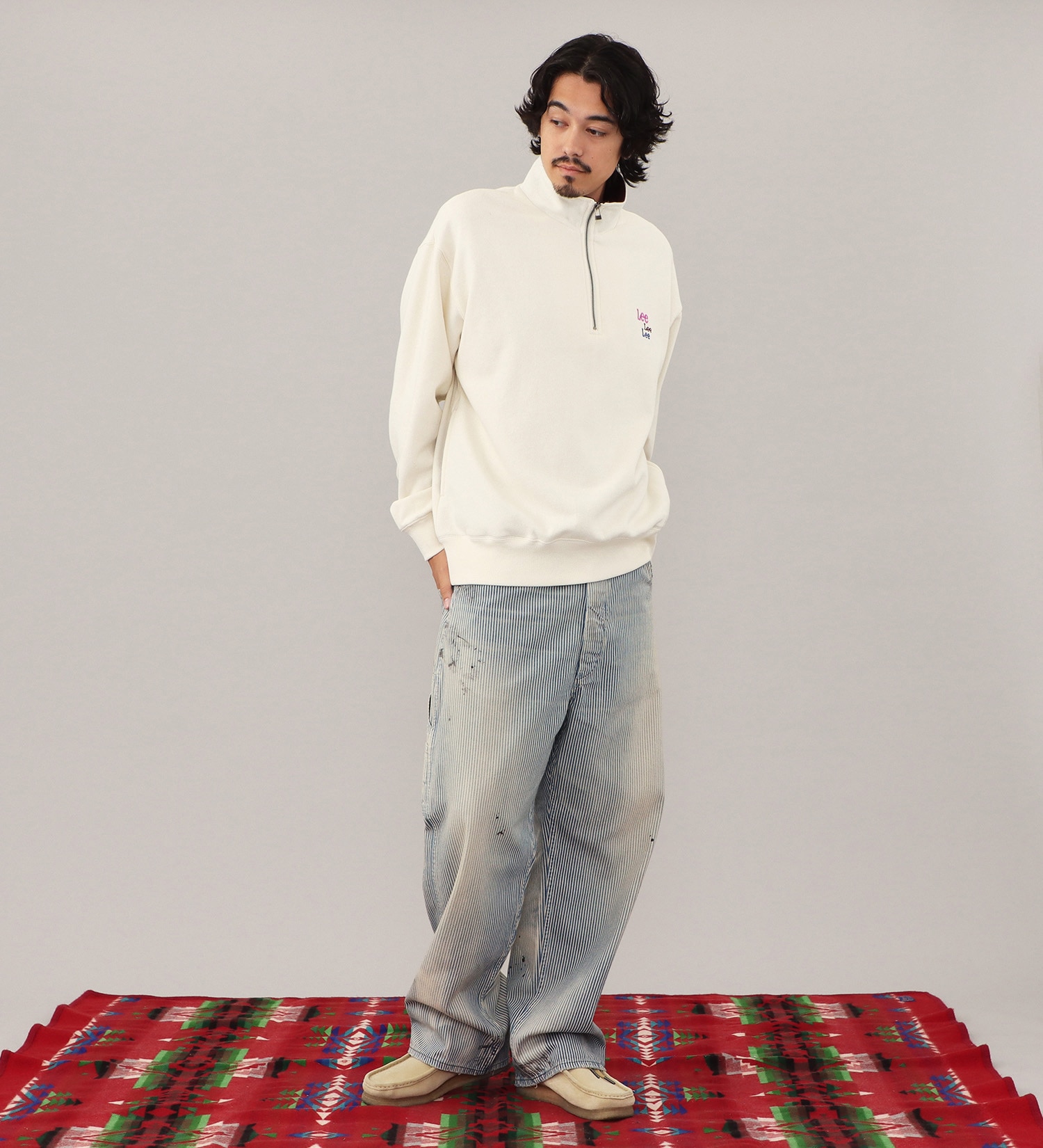 Lee(リー)のHALFZIP SWEAT / ハーフジップスウェット【親子】|トップス/スウェット/メンズ|アイボリー