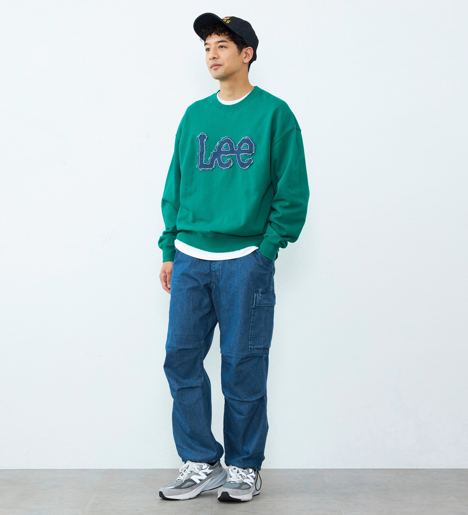 Lee(リー)のデニムロゴパッチスウェット|トップス/スウェット/メンズ|グリーン
