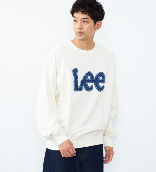 Lee(リー)のデニムロゴパッチスウェット|トップス/スウェット/メンズ|オフホワイト