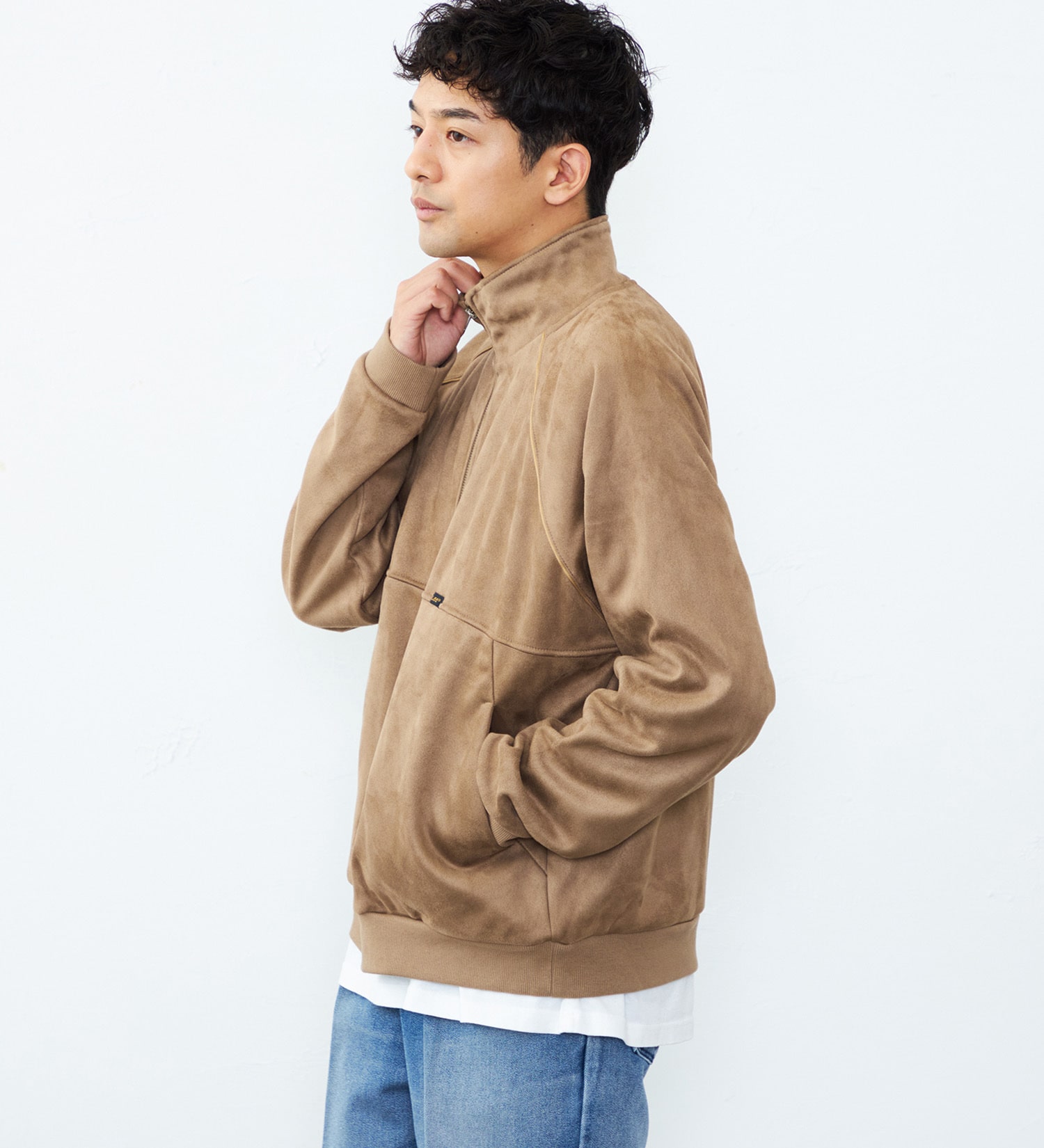Lee(リー)のスエードフリース ジップアップジャケット|ジャケット/アウター/その他アウター/メンズ|ベージュ
