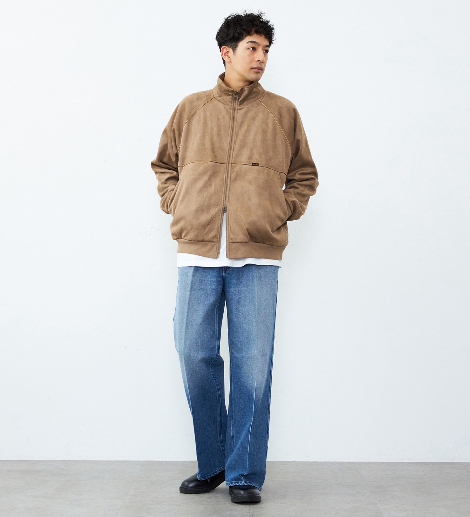 Lee(リー)のスエードフリース ジップアップジャケット|ジャケット/アウター/その他アウター/メンズ|ベージュ