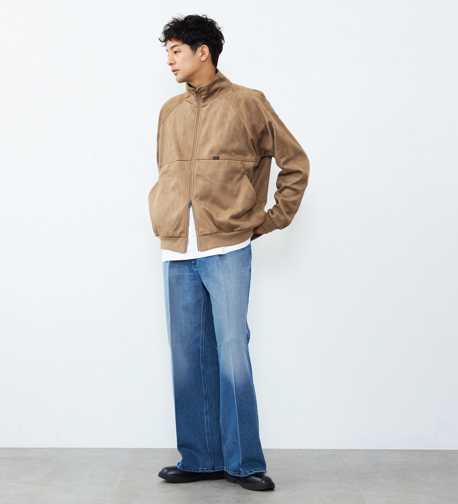 Lee(リー)のスエードフリース ジップアップジャケット|ジャケット/アウター/その他アウター/メンズ|ベージュ