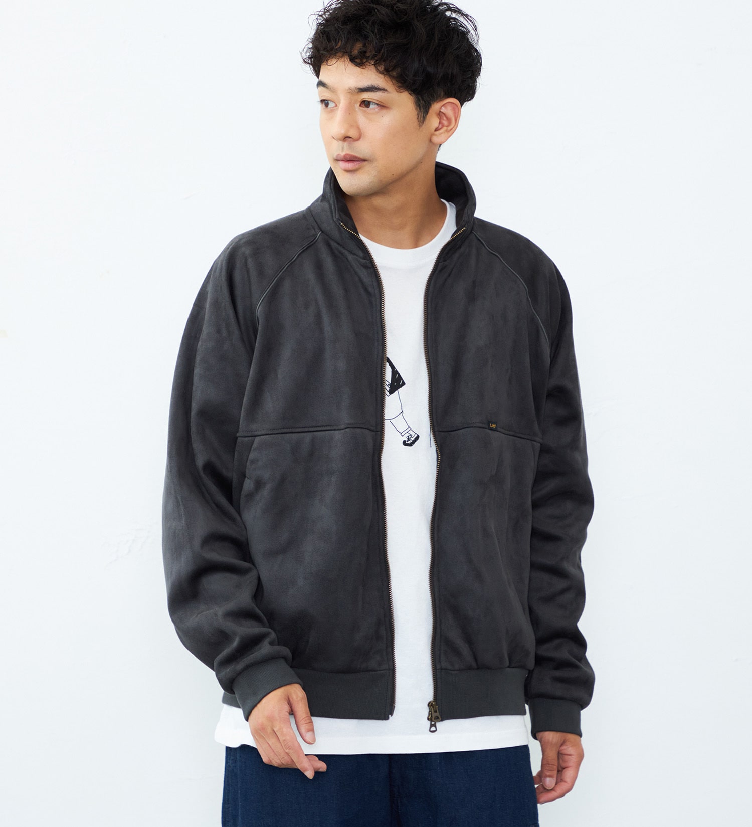 Lee(リー)のスエードフリース ジップアップジャケット|ジャケット/アウター/その他アウター/メンズ|チャコールグレー