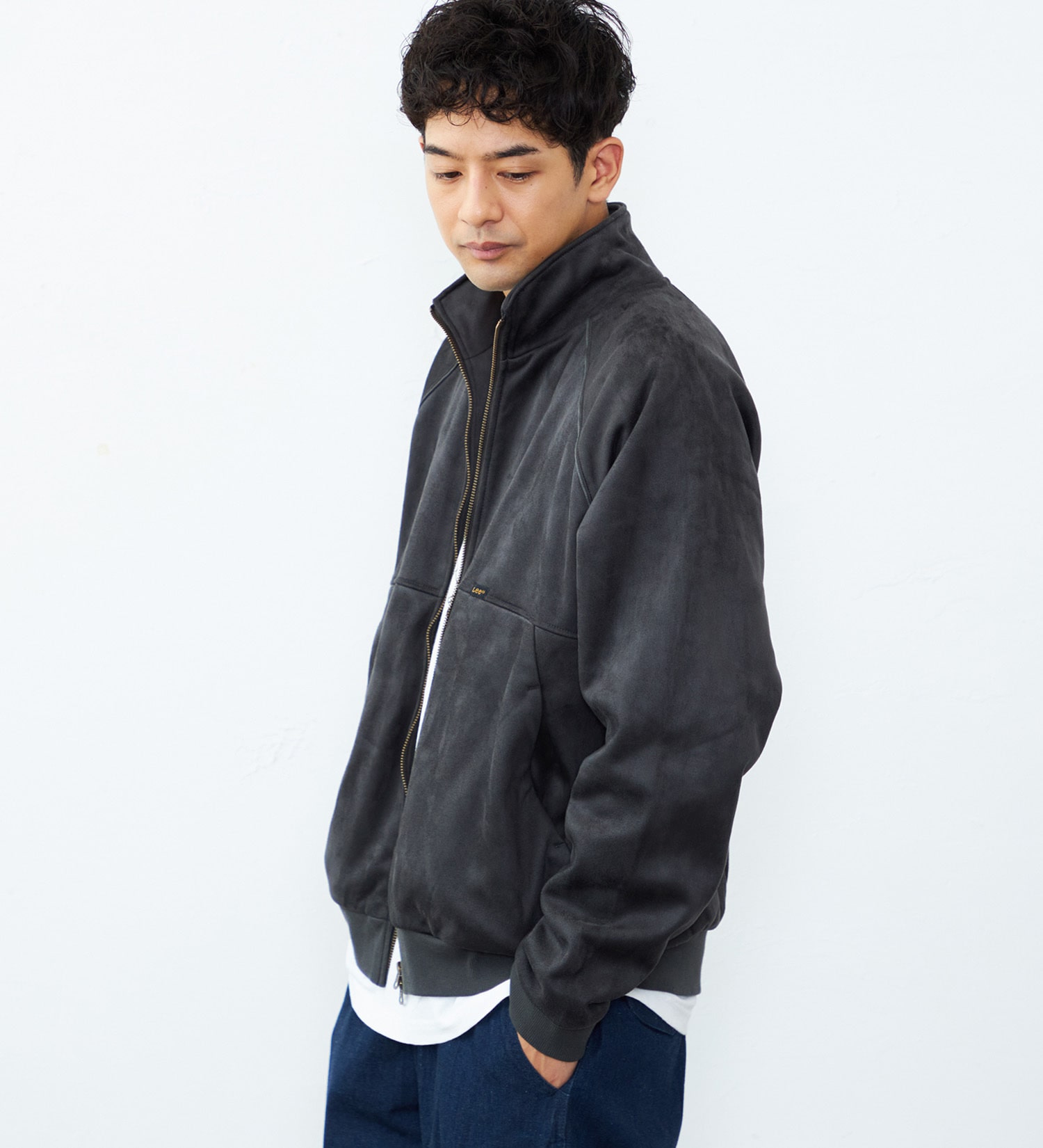 Lee(リー)のスエードフリース ジップアップジャケット|ジャケット/アウター/その他アウター/メンズ|チャコールグレー