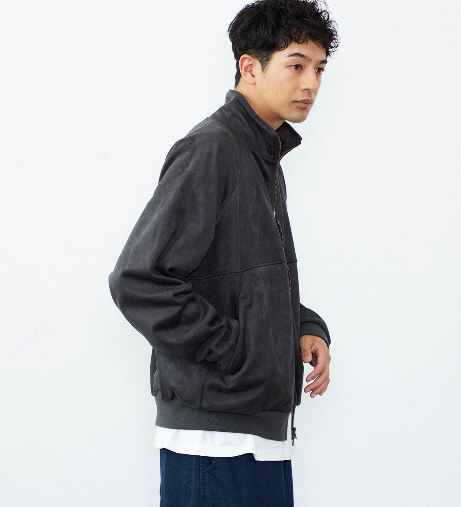 Lee(リー)のスエードフリース ジップアップジャケット|ジャケット/アウター/その他アウター/メンズ|チャコールグレー