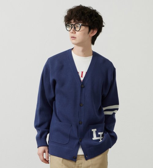 Lee(リー)のニットカーディガン|トップス/ニット/セーター/メンズ|ネイビー