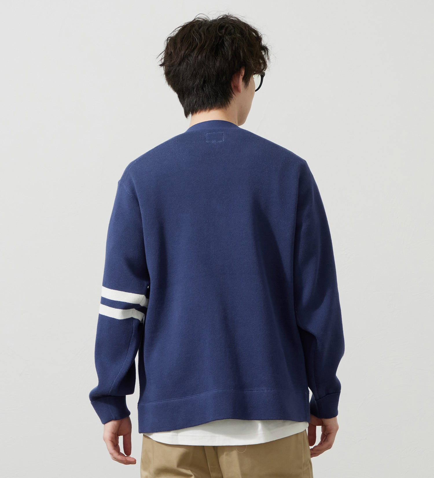 Lee(リー)のニットカーディガン|トップス/ニット/セーター/メンズ|ネイビー