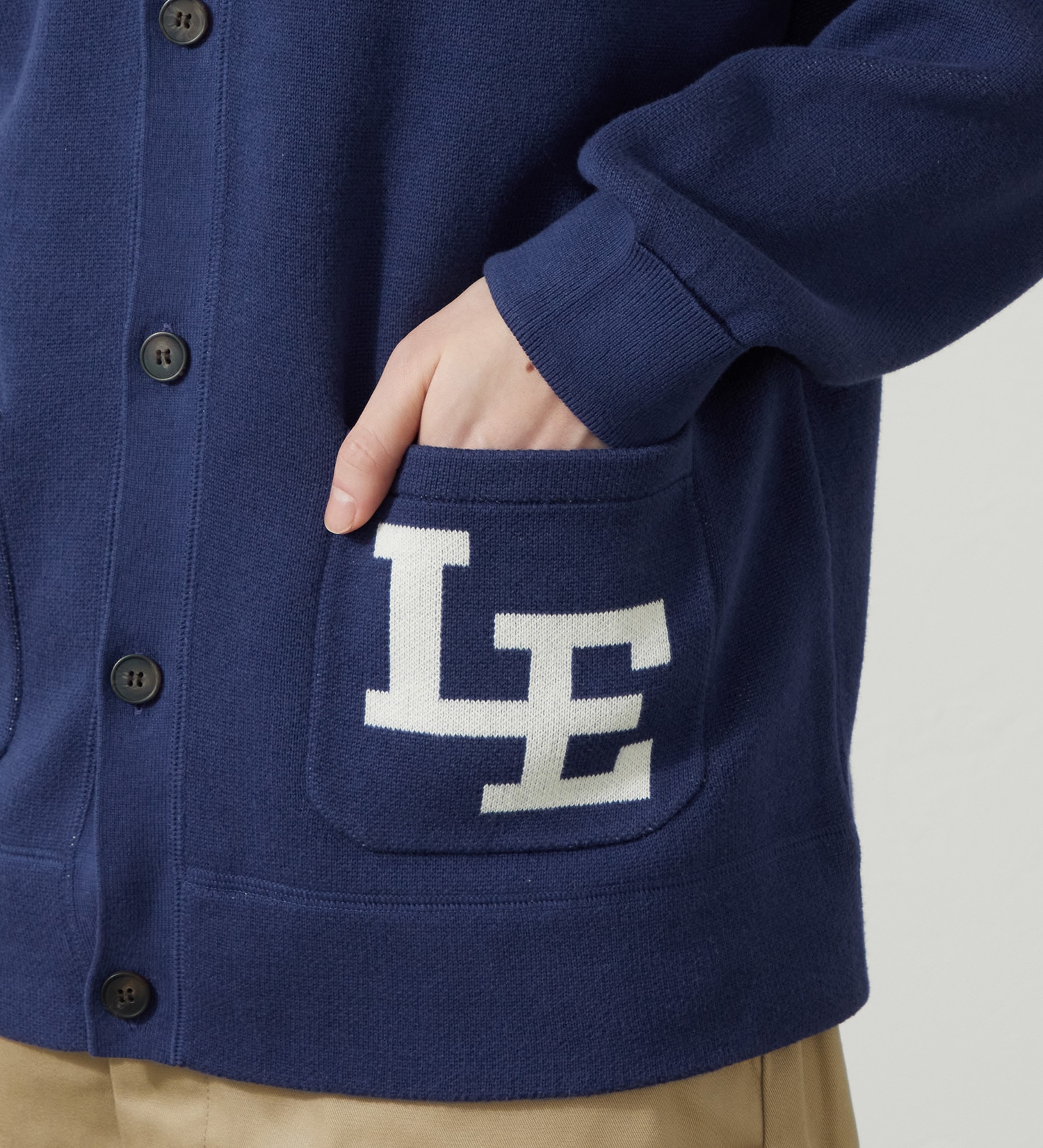 Lee(リー)のニットカーディガン|トップス/ニット/セーター/メンズ|ネイビー