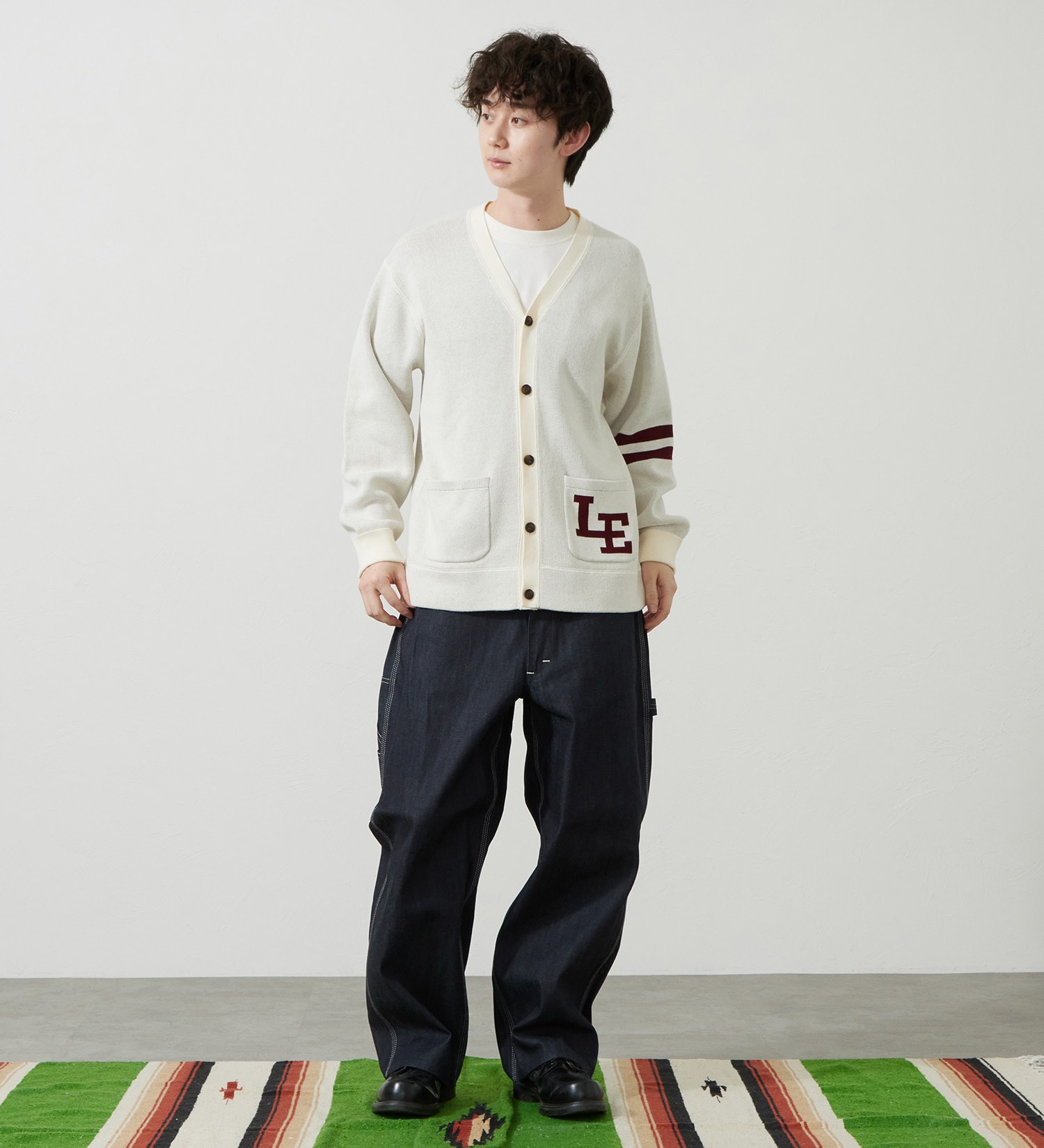 Lee(リー)のニットカーディガン|トップス/ニット/セーター/メンズ|ホワイト