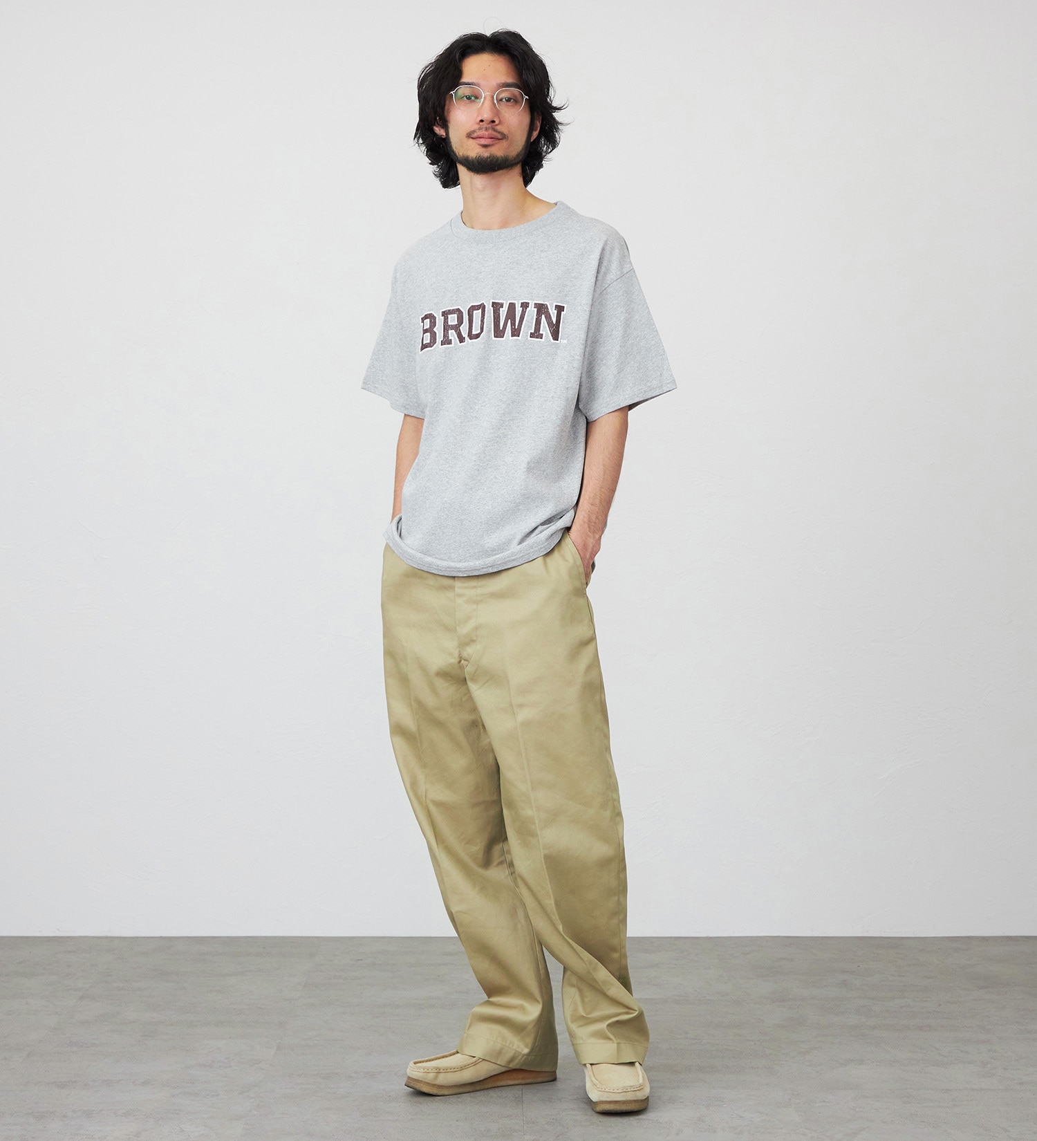 Lee(リー)のIVY COLLEGE SHORT SLEEVE Tee/半袖Tシャツ|トップス/Tシャツ/カットソー/メンズ|グレー