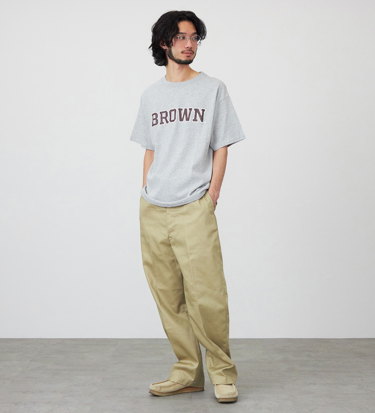 Lee(リー)のIVY COLLEGE SHORT SLEEVE Tee/半袖Tシャツ|トップス/Tシャツ/カットソー/メンズ|グレー