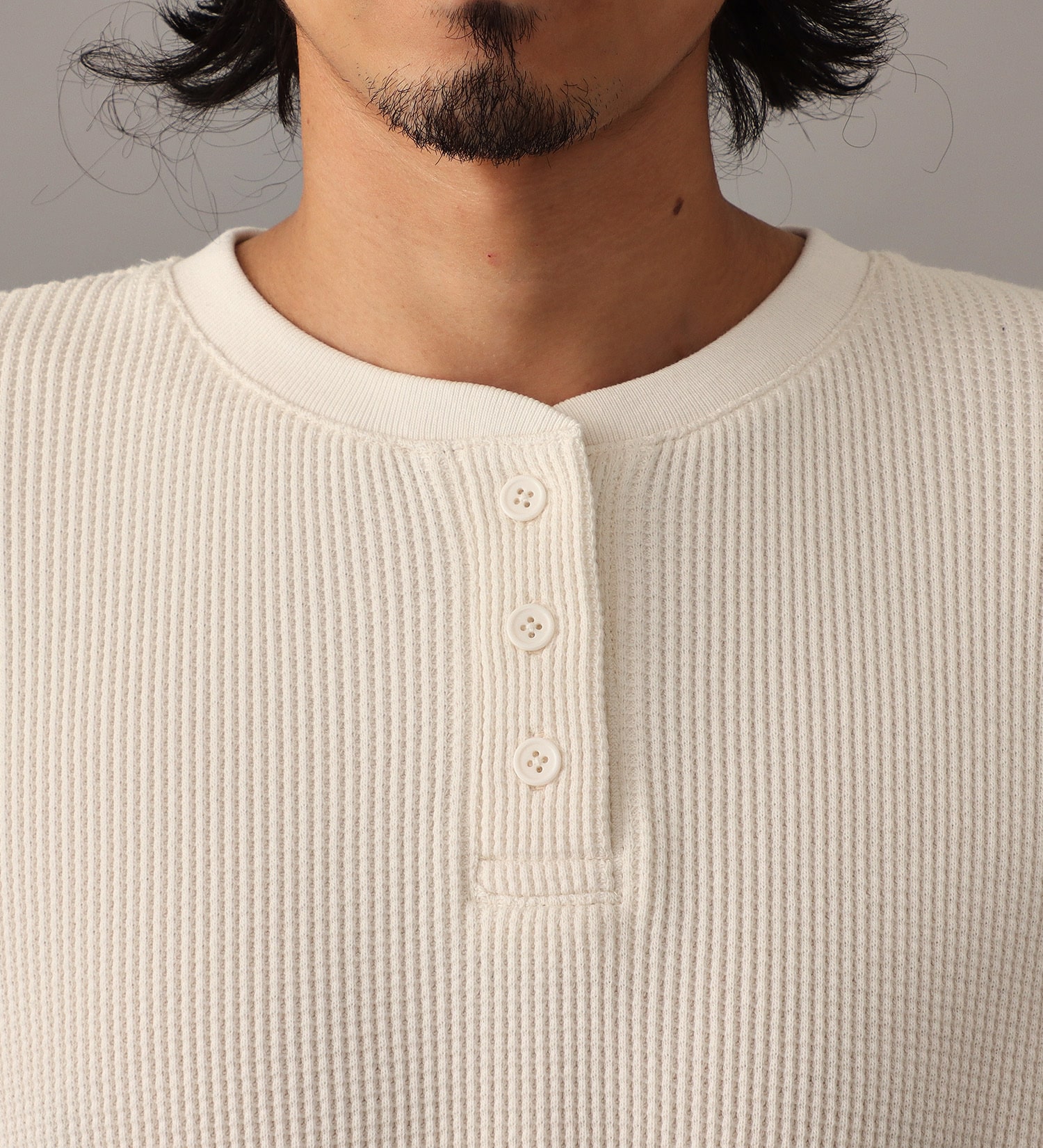 Lee(リー)のヘンリーネック L/S Teeシャツ|トップス/Tシャツ/カットソー/メンズ|アイボリー