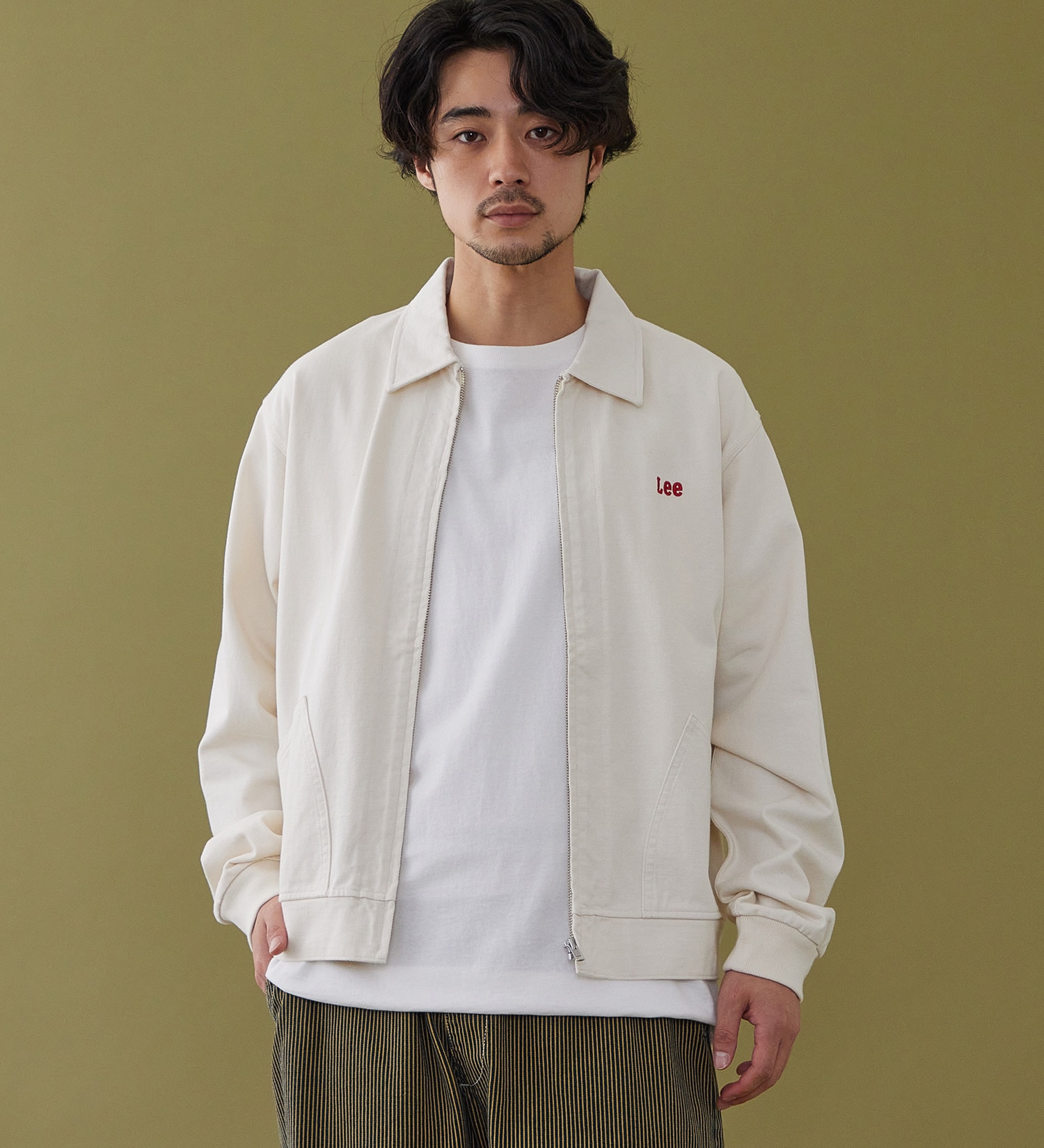 Lee(リー)のZIP-UP CUT JACKET / ジップアップジャケット|トップス/スウェット/メンズ|アイボリー