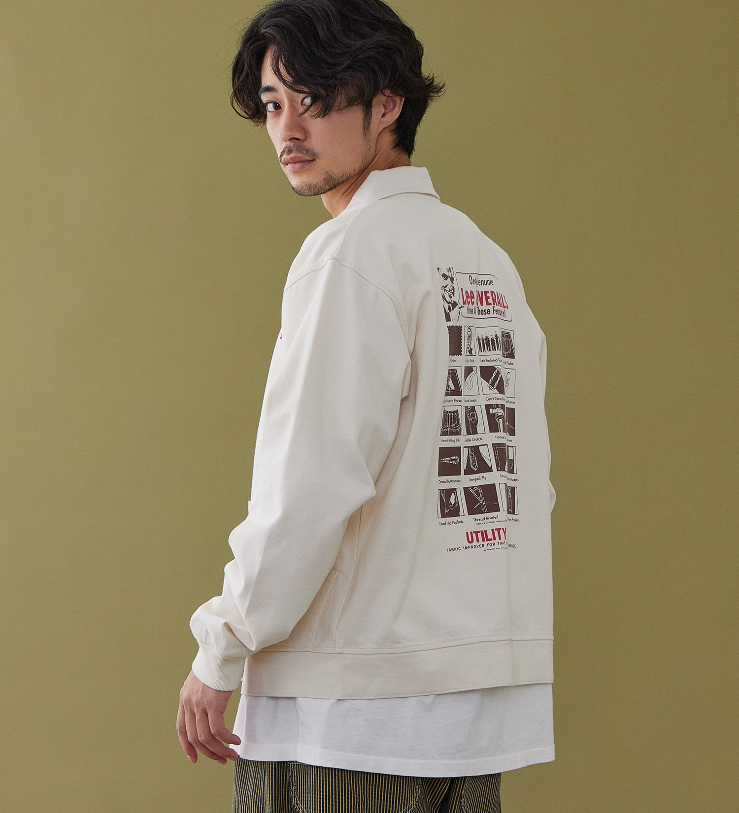 Lee(リー)のZIP-UP CUT JACKET / ジップアップジャケット|トップス/スウェット/メンズ|アイボリー