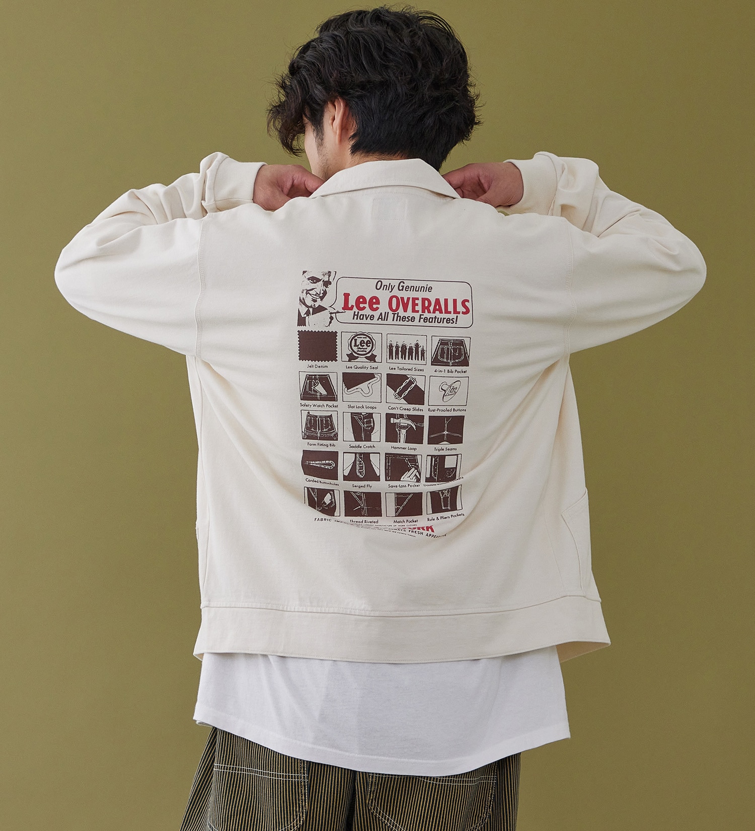 Lee(リー)のZIP-UP CUT JACKET / ジップアップジャケット|トップス/スウェット/メンズ|アイボリー