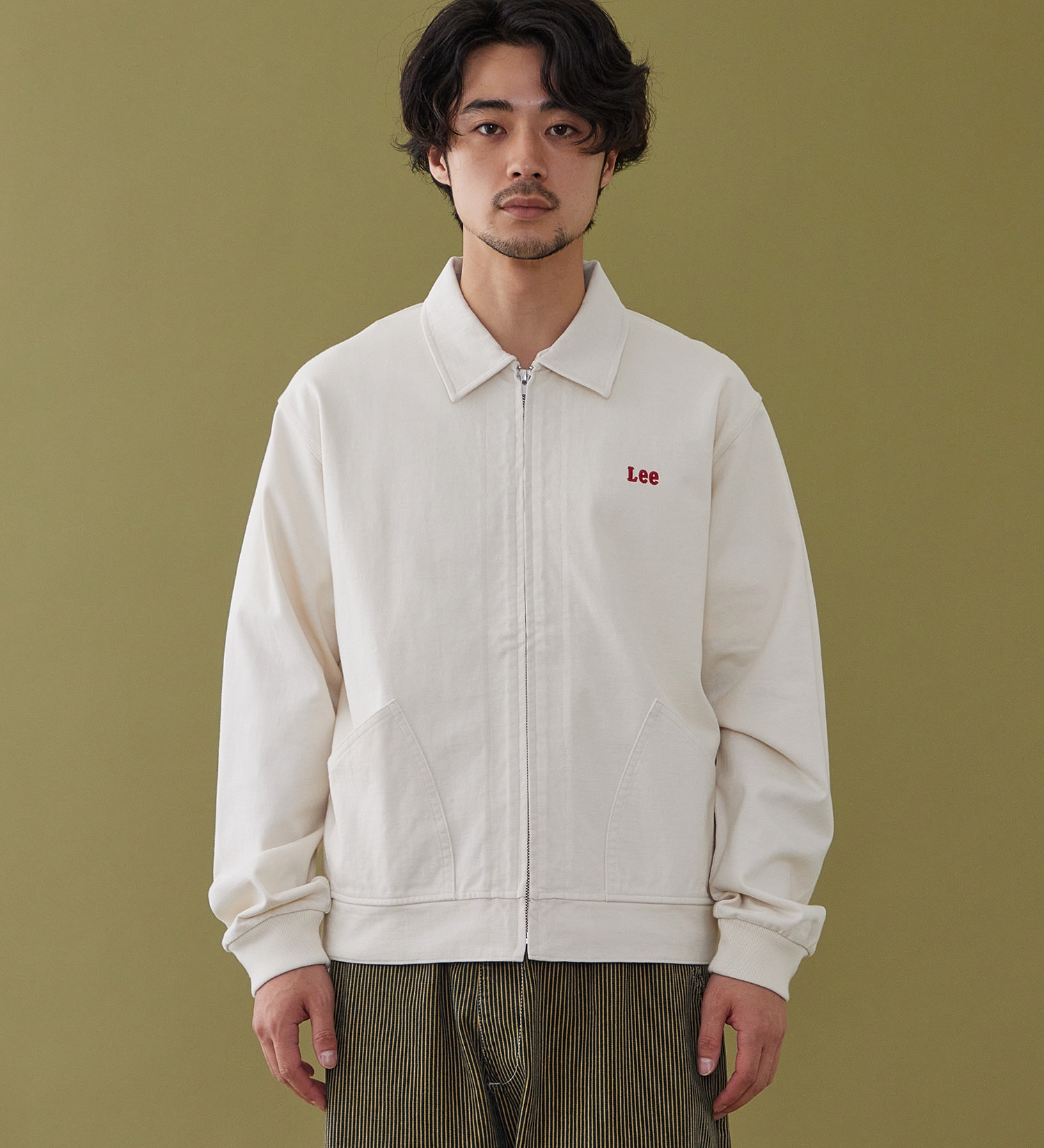 Lee(リー)のZIP-UP CUT JACKET / ジップアップジャケット|トップス/スウェット/メンズ|アイボリー