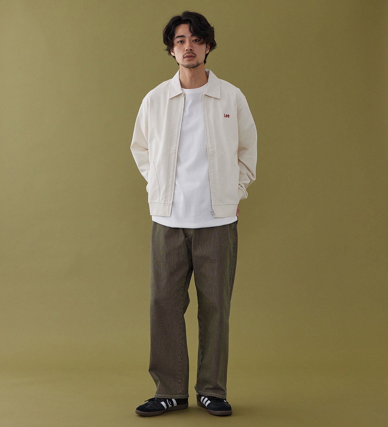Lee(リー)のZIP-UP CUT JACKET / ジップアップジャケット|トップス/スウェット/メンズ|アイボリー
