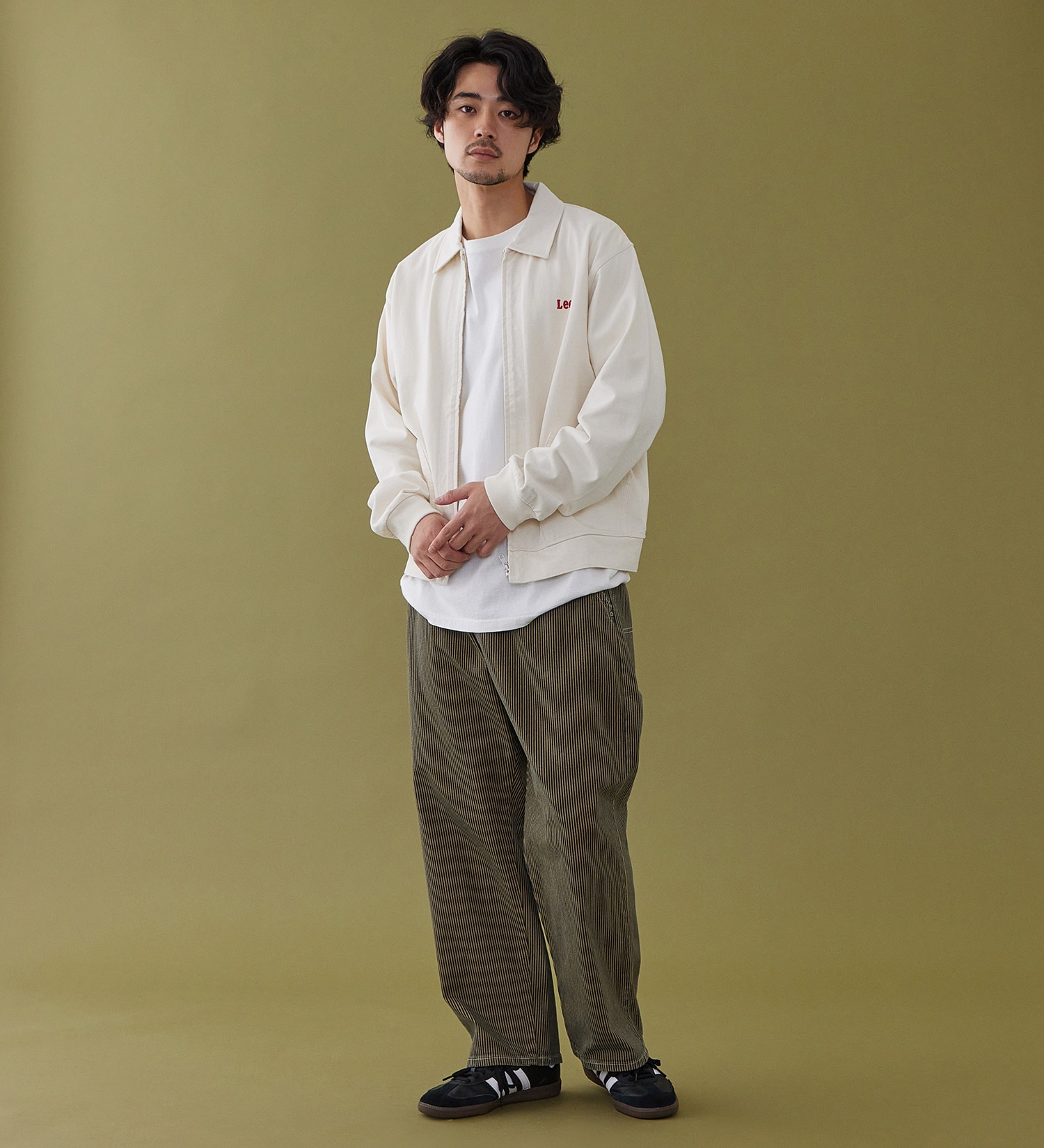 Lee(リー)のZIP-UP CUT JACKET / ジップアップジャケット|トップス/スウェット/メンズ|アイボリー