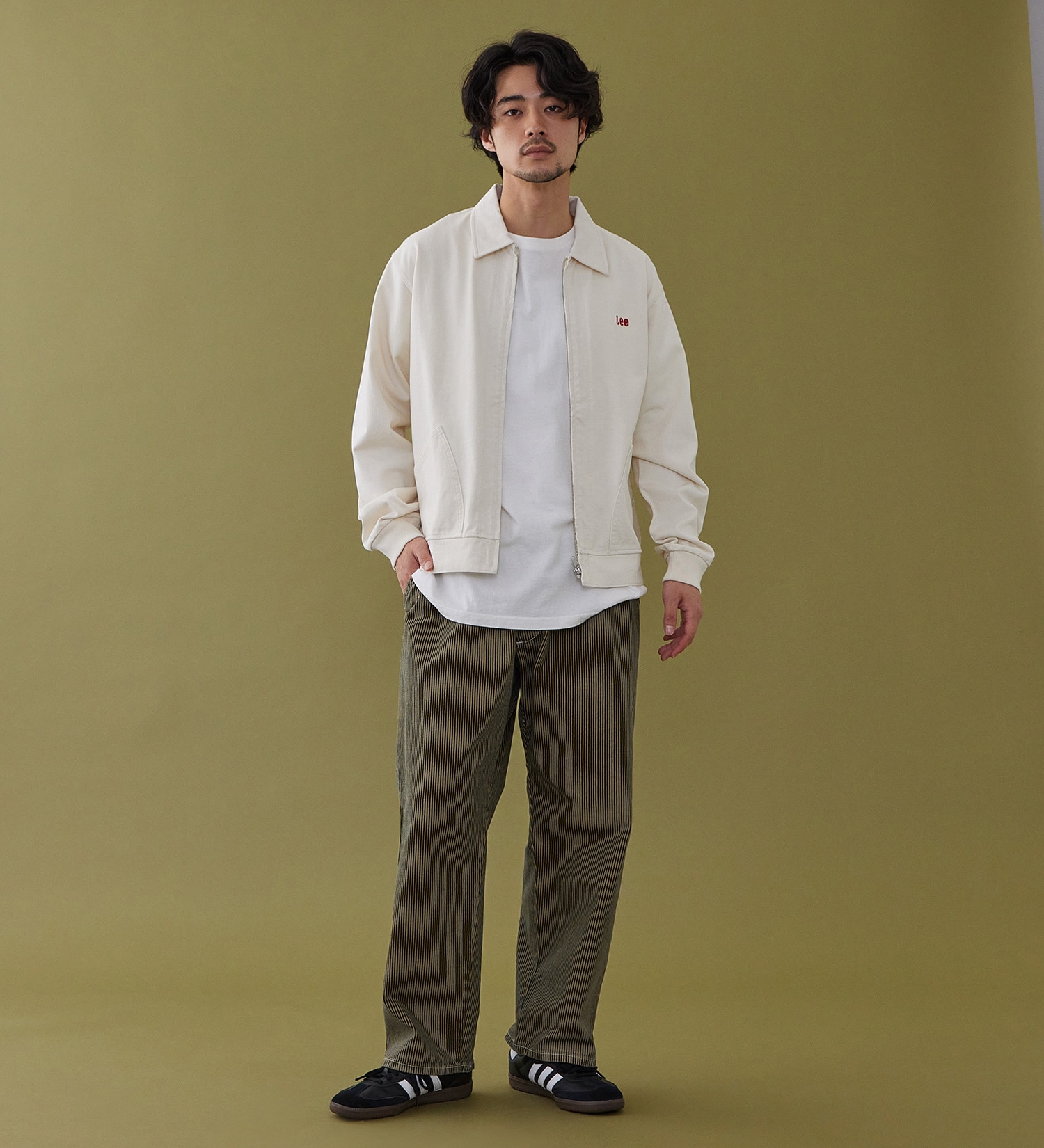 Lee(リー)のZIP-UP CUT JACKET / ジップアップジャケット|トップス/スウェット/メンズ|アイボリー