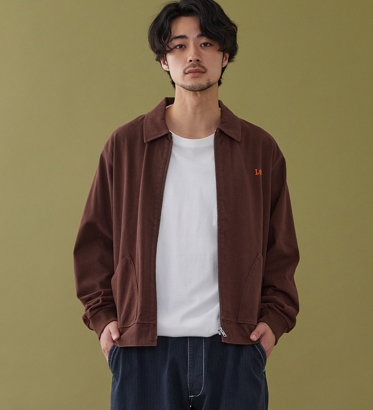 Lee(リー)のZIP-UP CUT JACKET / ジップアップジャケット|トップス/スウェット/メンズ|ブラウン