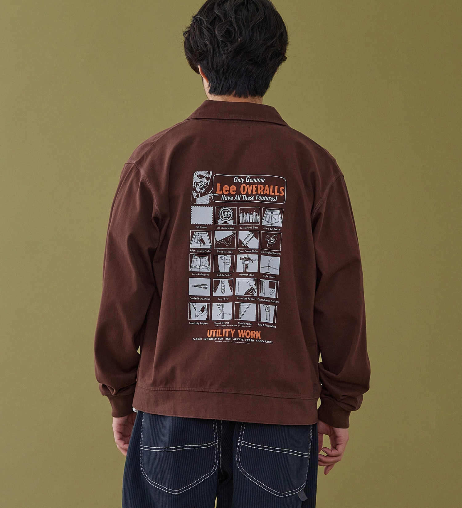 Lee(リー)のZIP-UP CUT JACKET / ジップアップジャケット|トップス/スウェット/メンズ|ブラウン