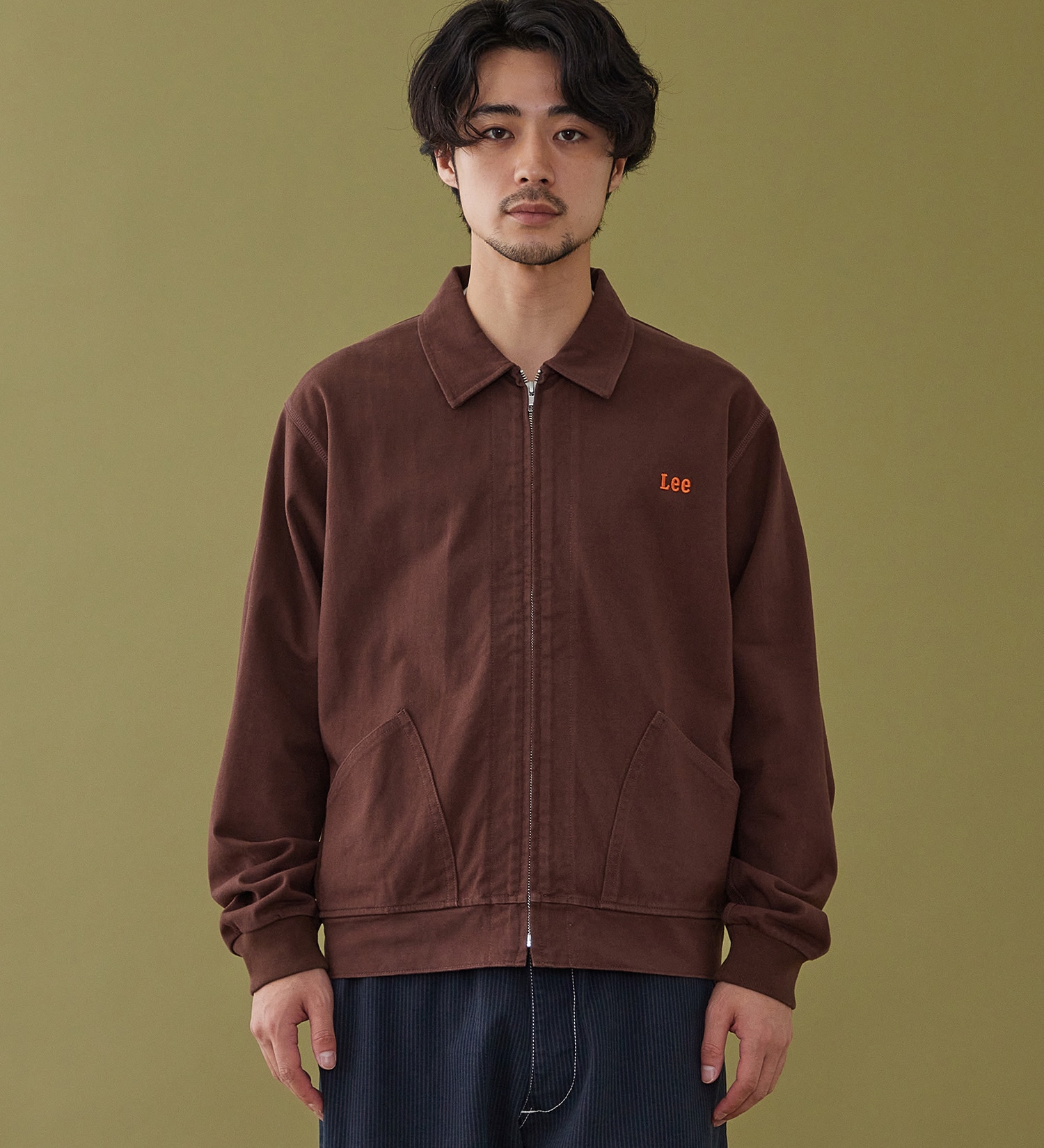 Lee(リー)のZIP-UP CUT JACKET / ジップアップジャケット|トップス/スウェット/メンズ|ブラウン