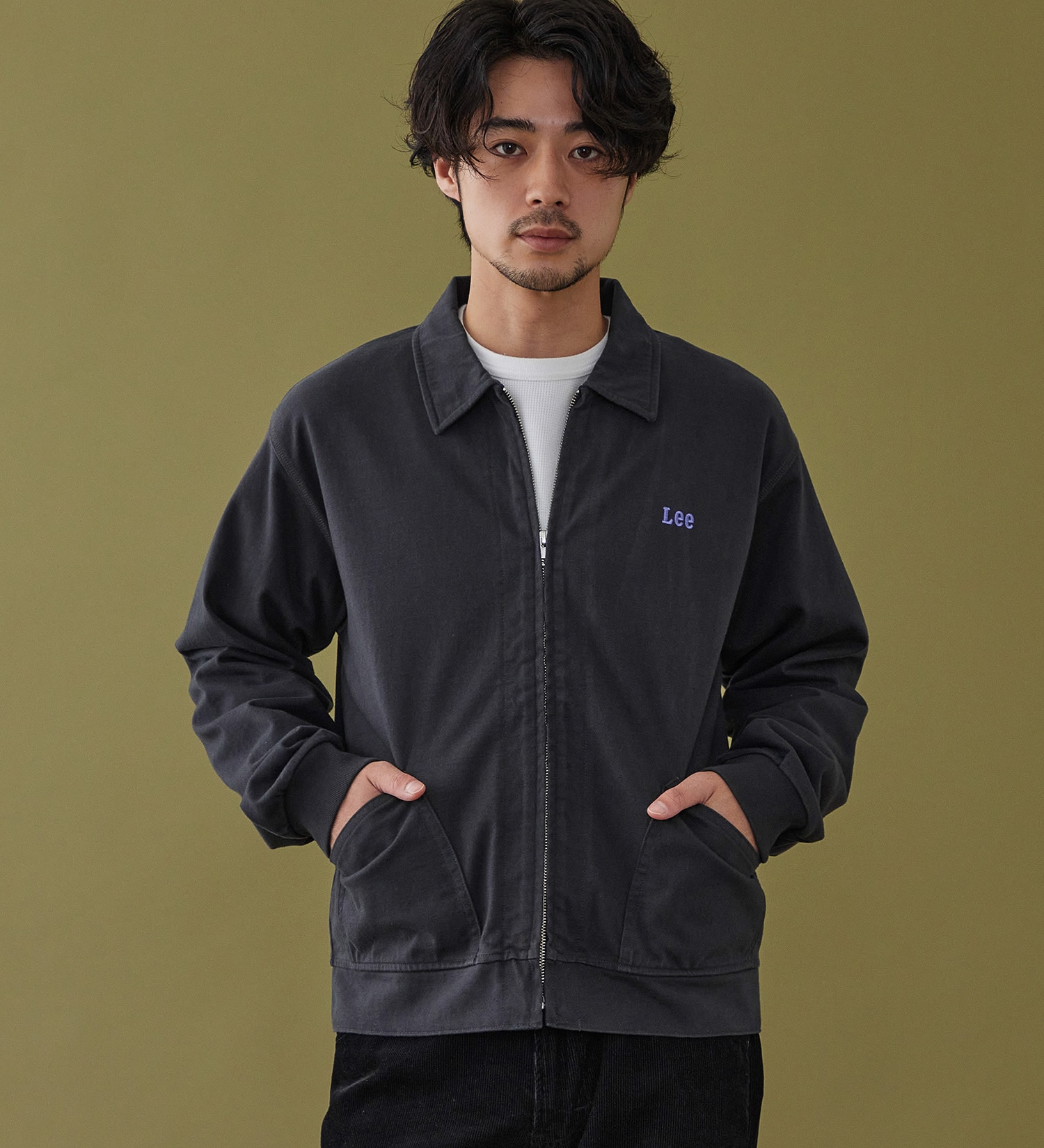Lee(リー)のZIP-UP CUT JACKET / ジップアップジャケット|トップス/スウェット/メンズ|ブラック