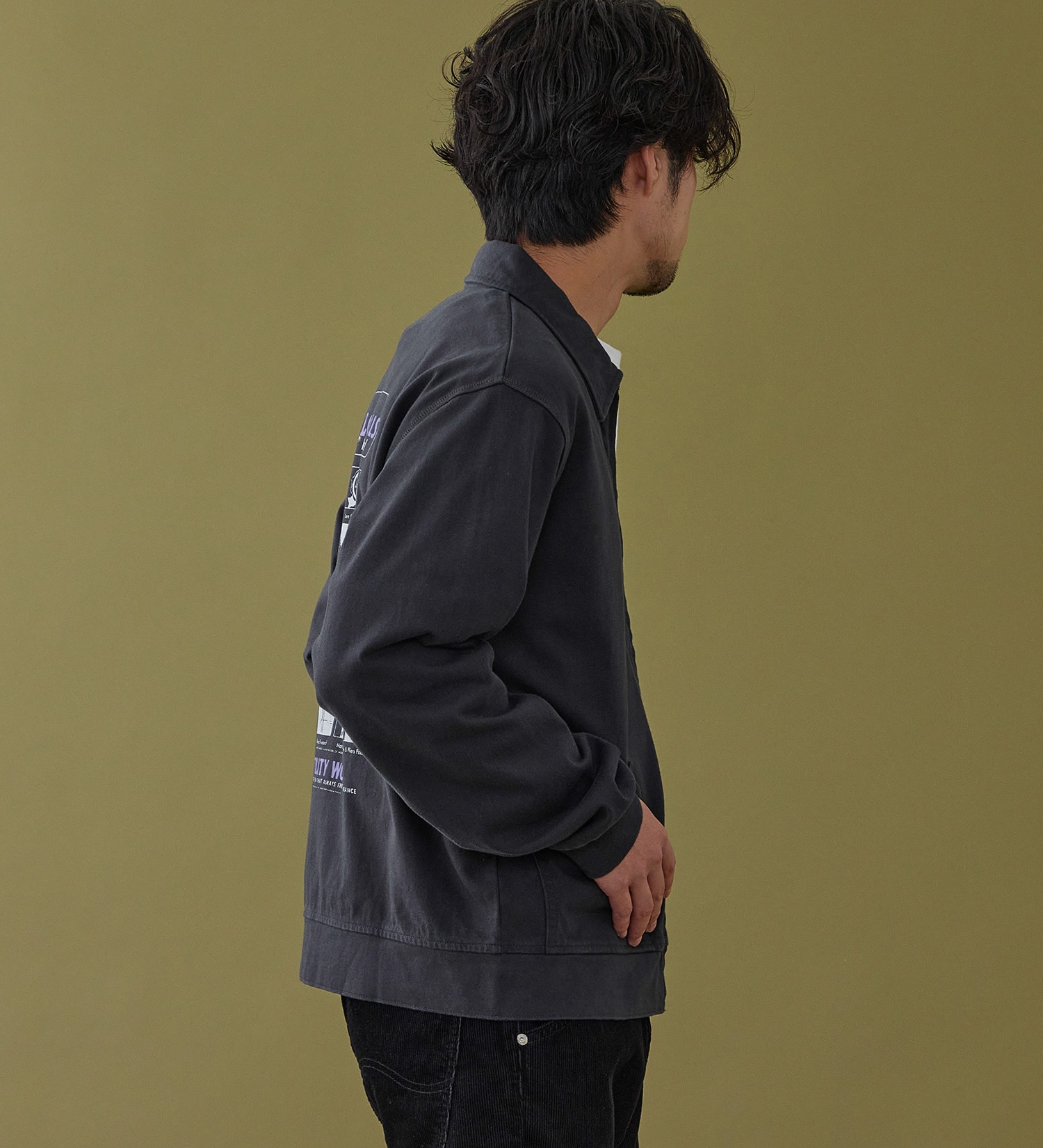 Lee(リー)のZIP-UP CUT JACKET / ジップアップジャケット|トップス/スウェット/メンズ|ブラック