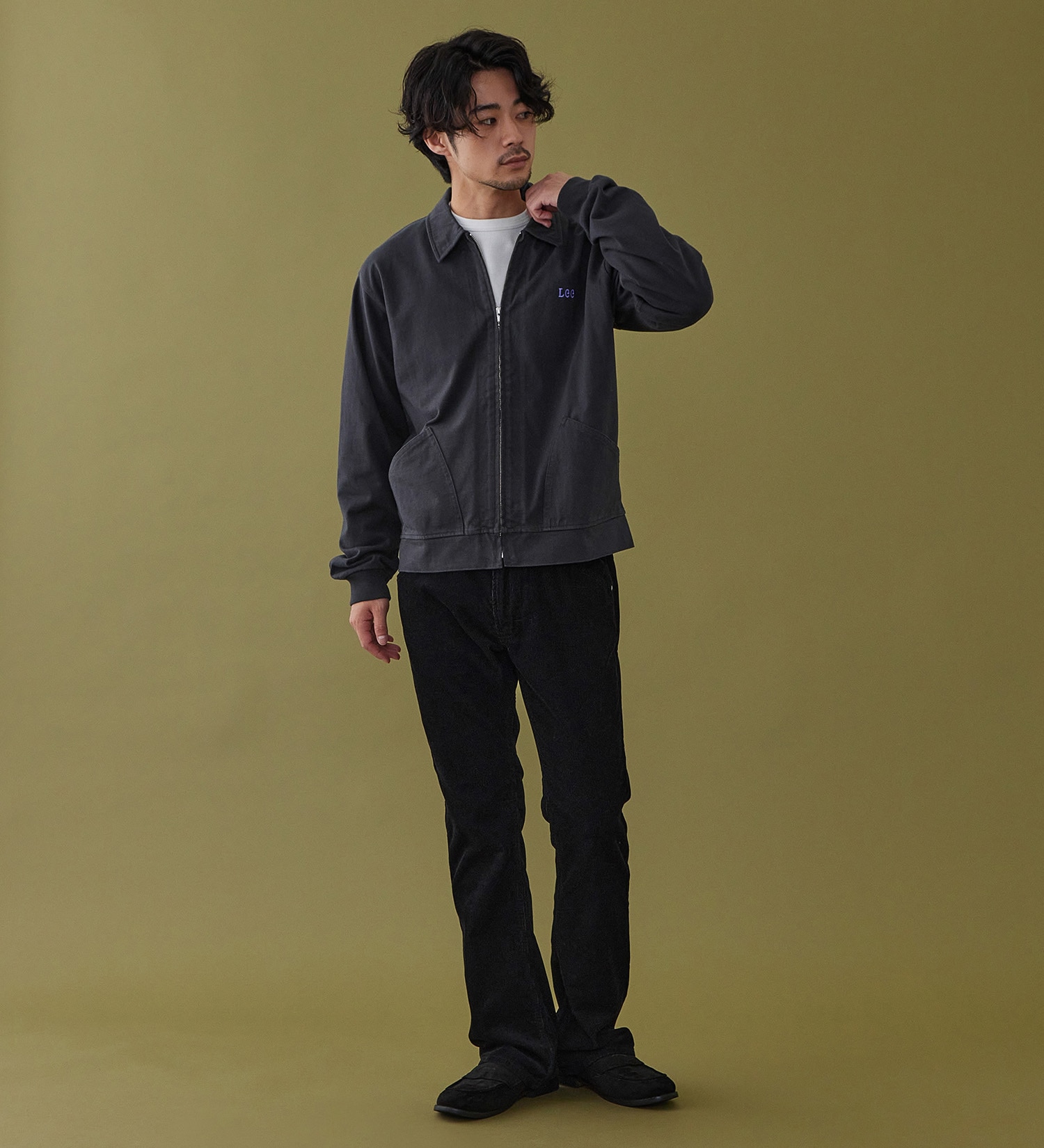 Lee(リー)のZIP-UP CUT JACKET / ジップアップジャケット|トップス/スウェット/メンズ|ブラック