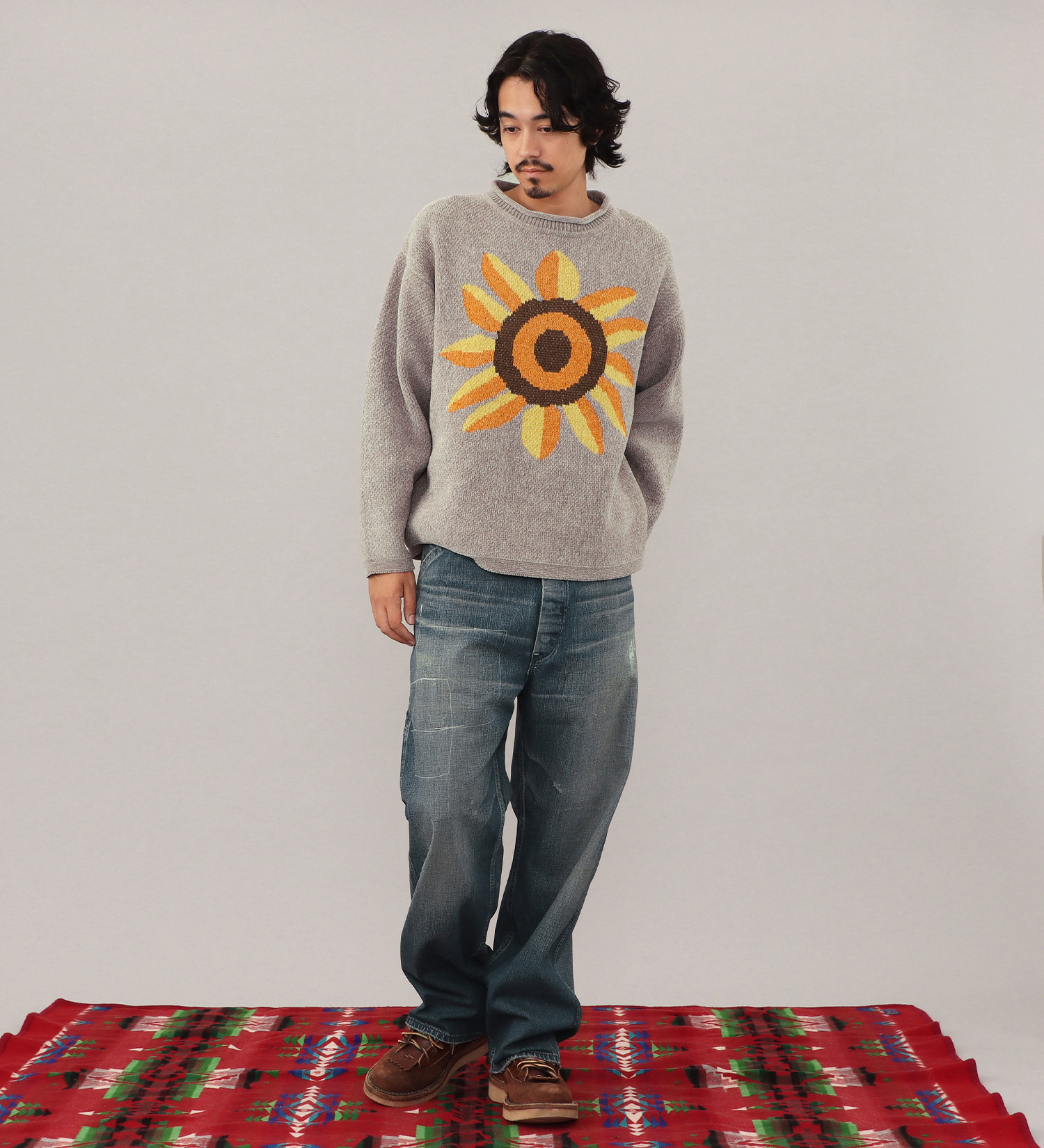 Lee(リー)のMALL KNIT CREW / モールニット|トップス/ニット/セーター/メンズ|グレー