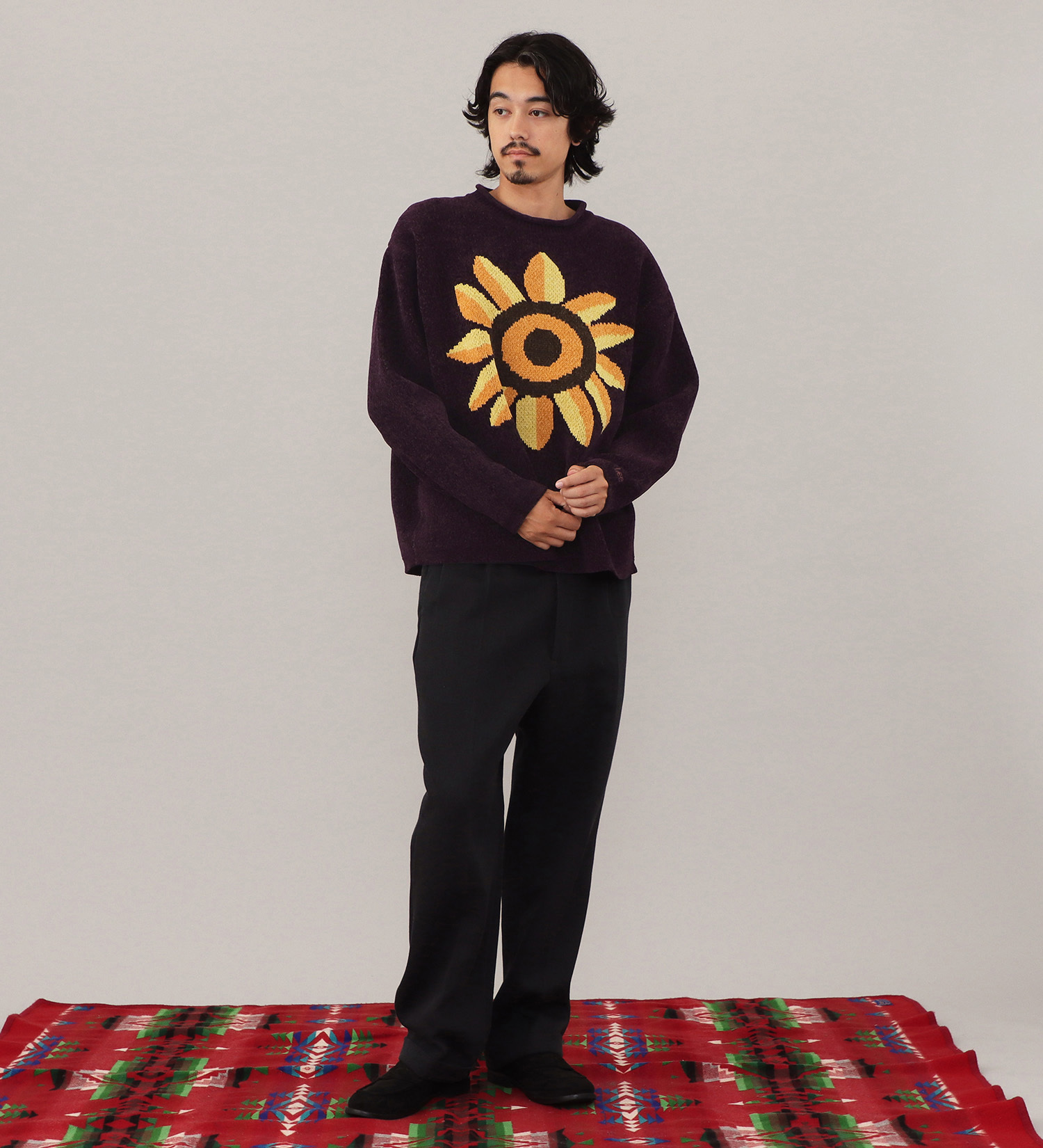 Lee(リー)のMALL KNIT CREW / モールニット|トップス/ニット/セーター/メンズ|パープル