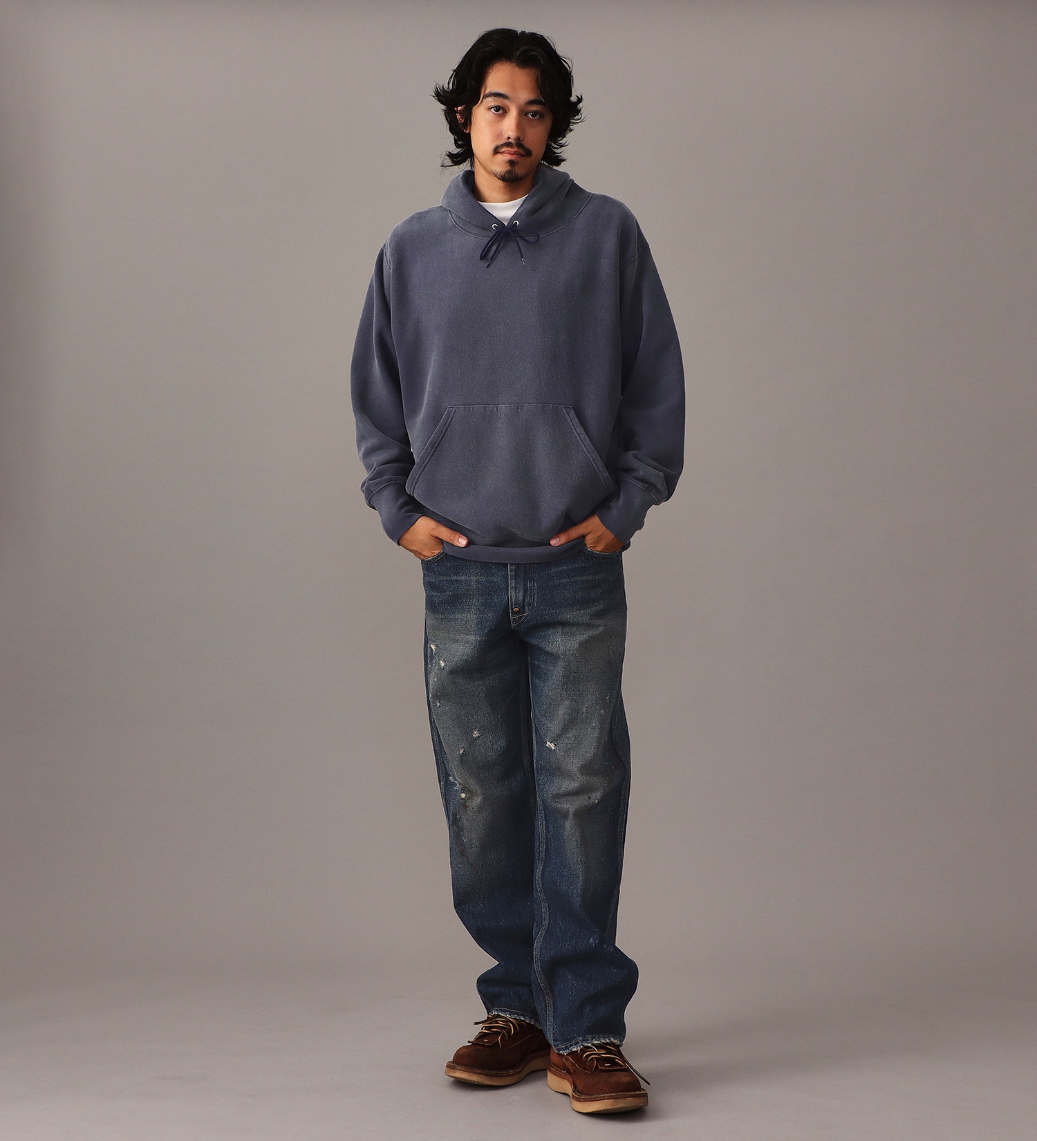 Lee(リー)のVINTAGE HOODIE CROSS GRAIN / フーディースウェット|トップス/パーカー/メンズ|ネイビー