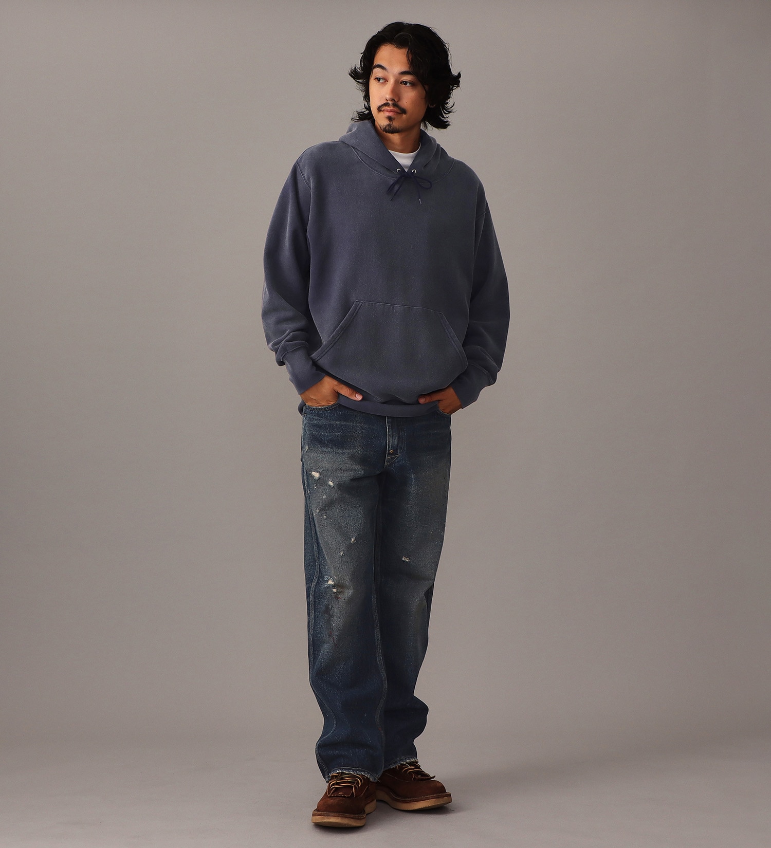 Lee(リー)のVINTAGE HOODIE CROSS GRAIN / フーディースウェット|トップス/パーカー/メンズ|ネイビー