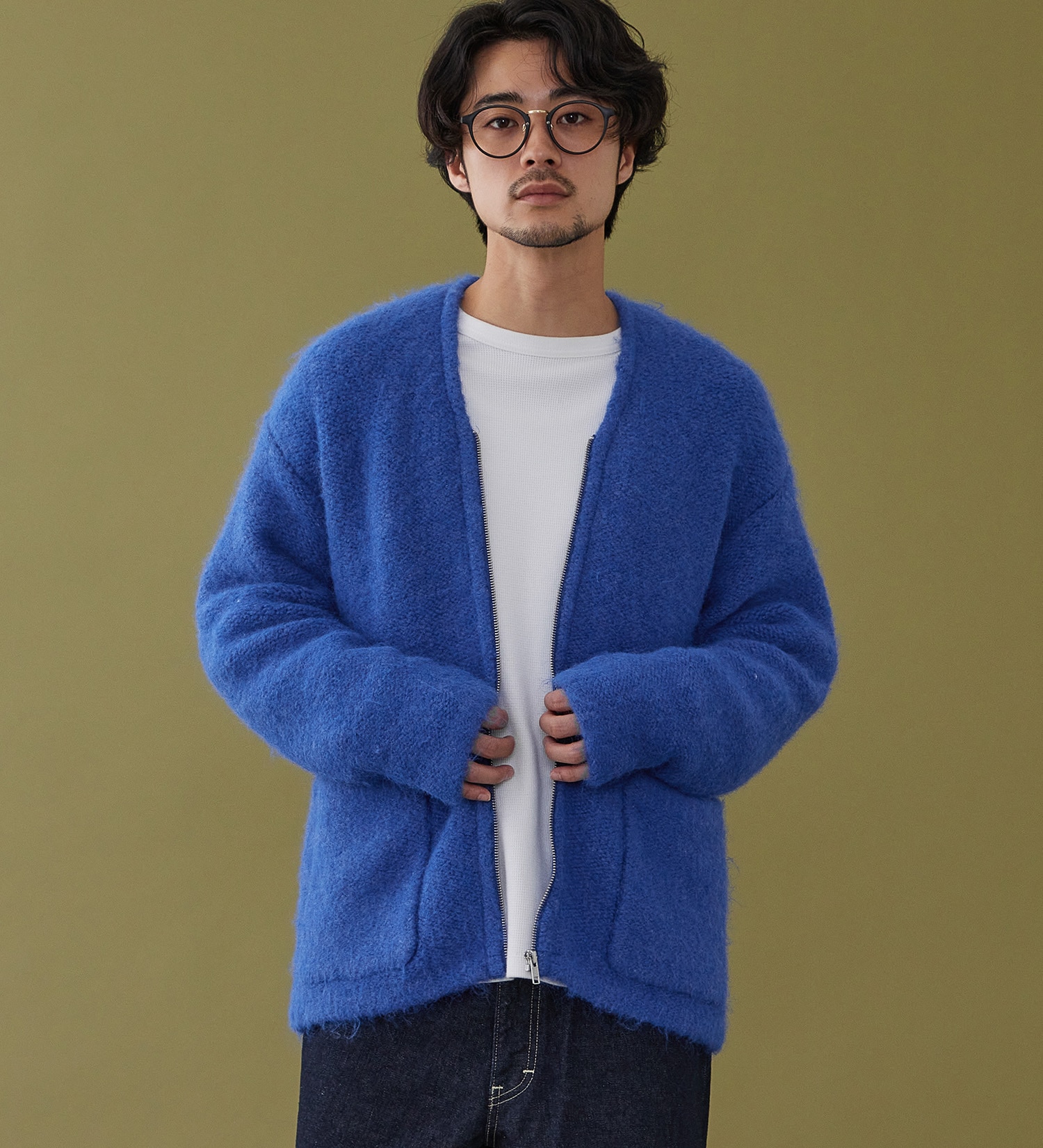 Lee(リー)のZIP-KNIT JACKET / ジップニットジャケット|トップス/ニット/セーター/メンズ|ブルー