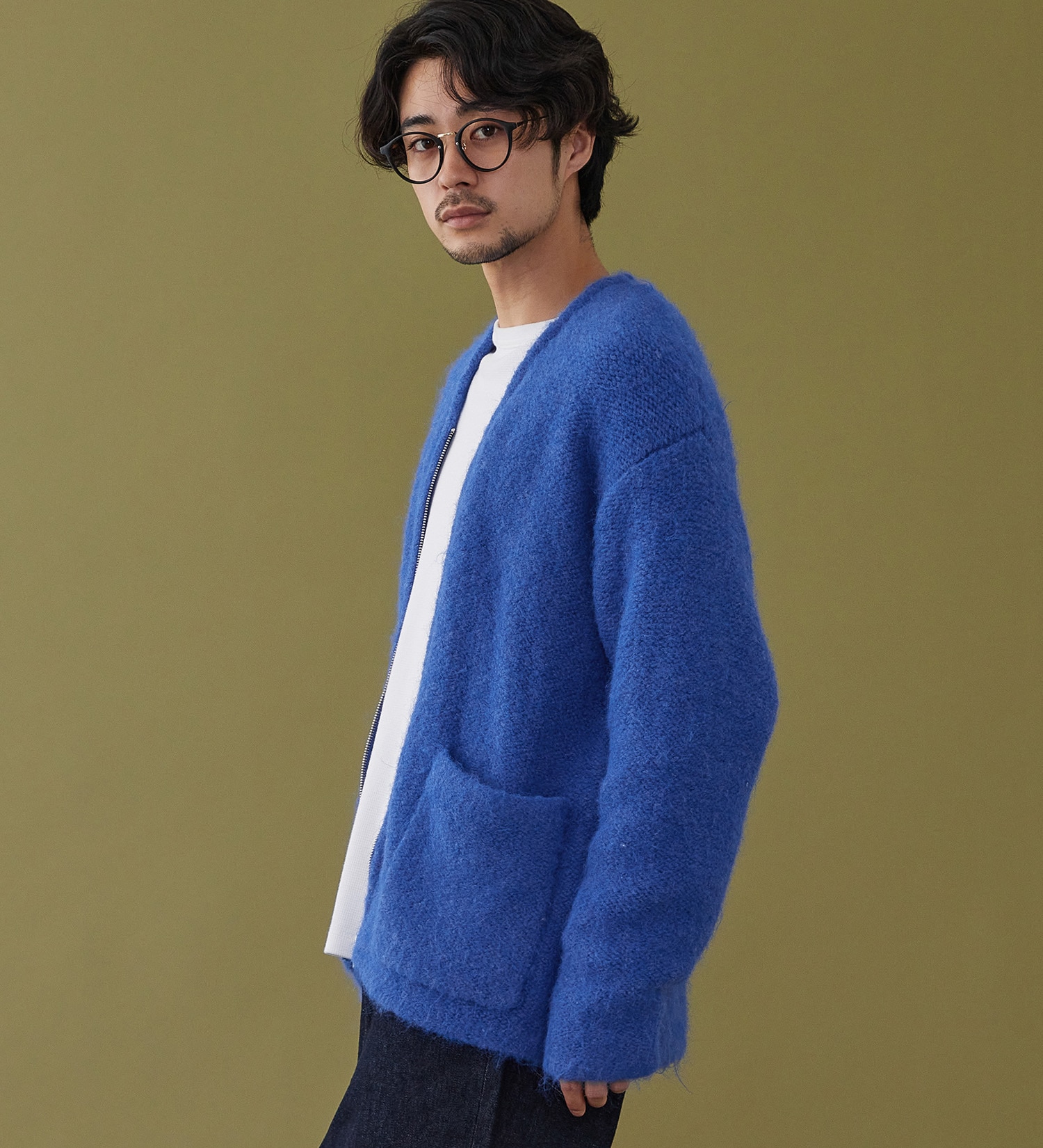 Lee(リー)のZIP-KNIT JACKET / ジップニットジャケット|トップス/ニット/セーター/メンズ|ブルー