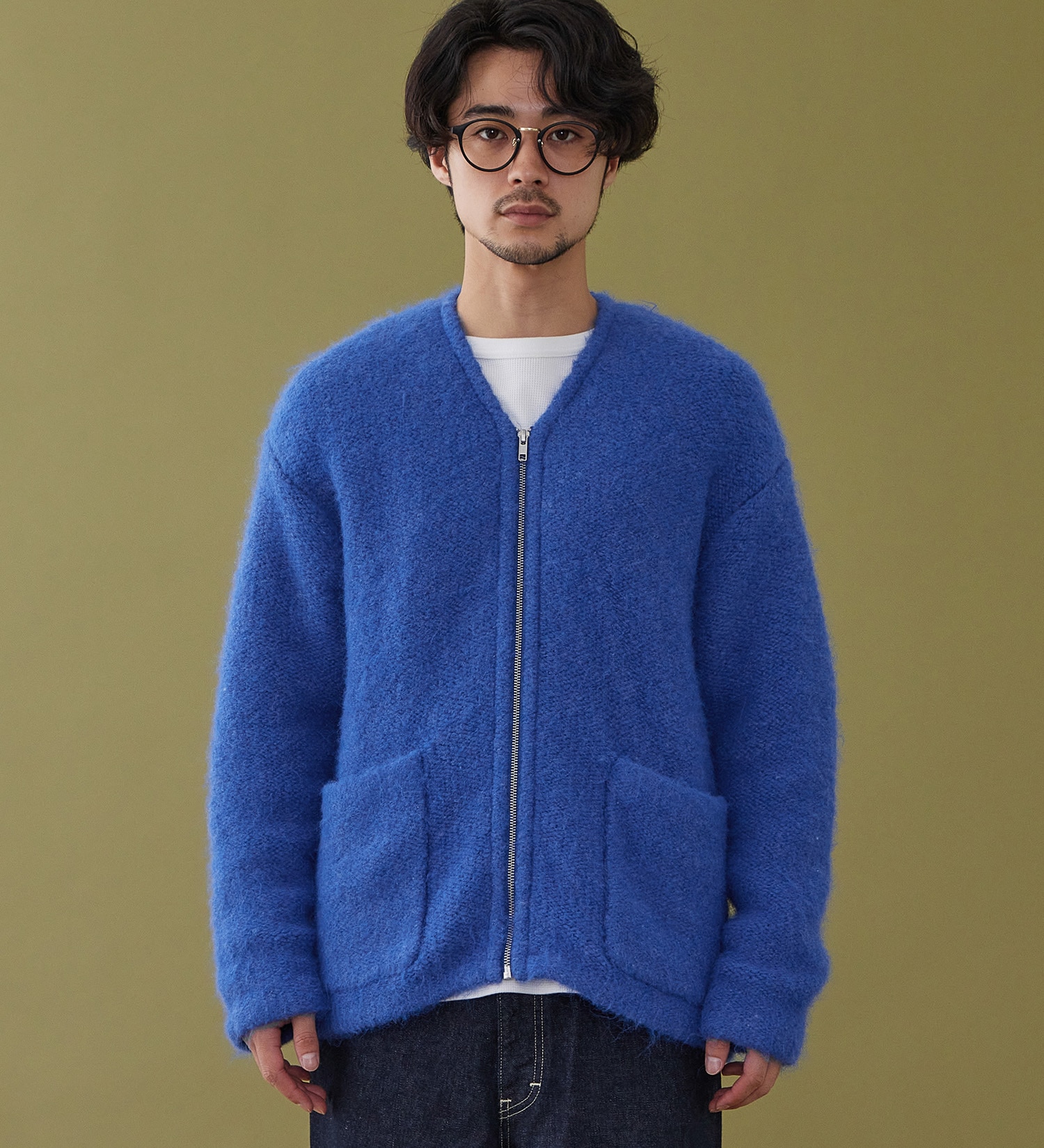 Lee(リー)のZIP-KNIT JACKET / ジップニットジャケット|トップス/ニット/セーター/メンズ|ブルー
