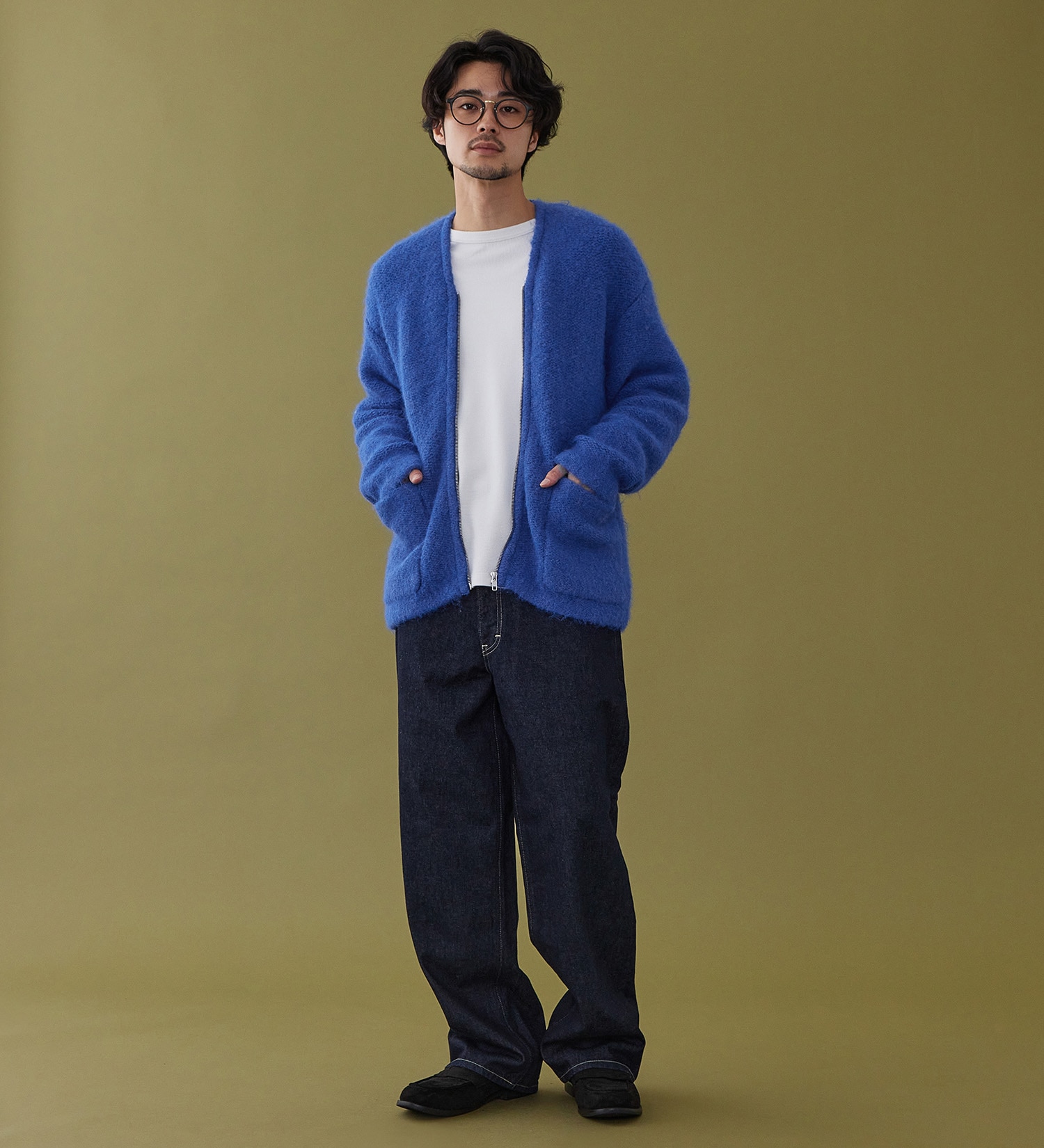 Lee(リー)のZIP-KNIT JACKET / ジップニットジャケット|トップス/ニット/セーター/メンズ|ブルー