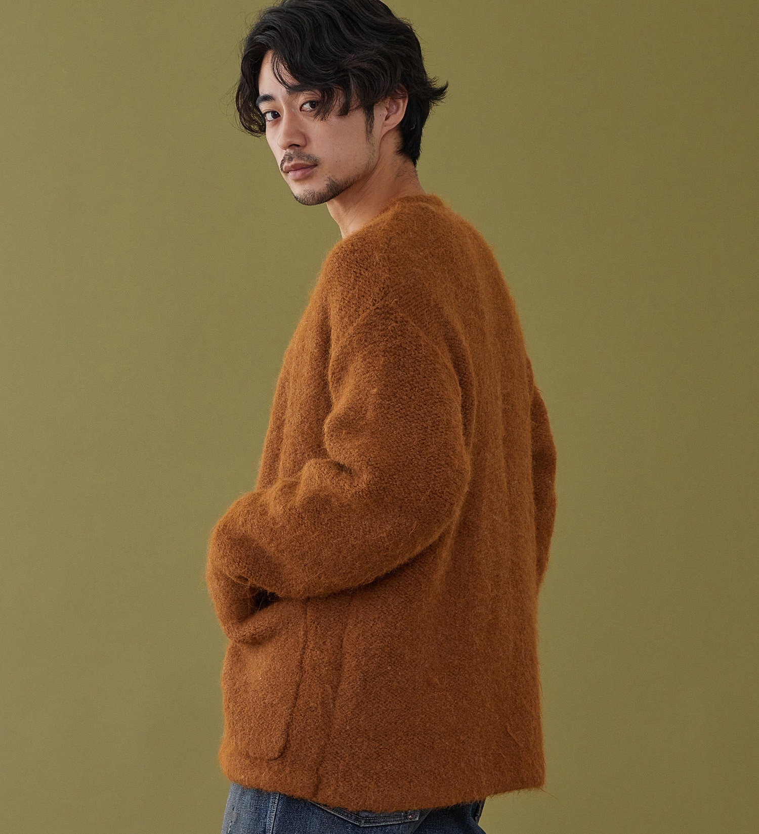 Lee(リー)のZIP-KNIT JACKET / ジップニットジャケット|トップス/ニット/セーター/メンズ|オレンジ
