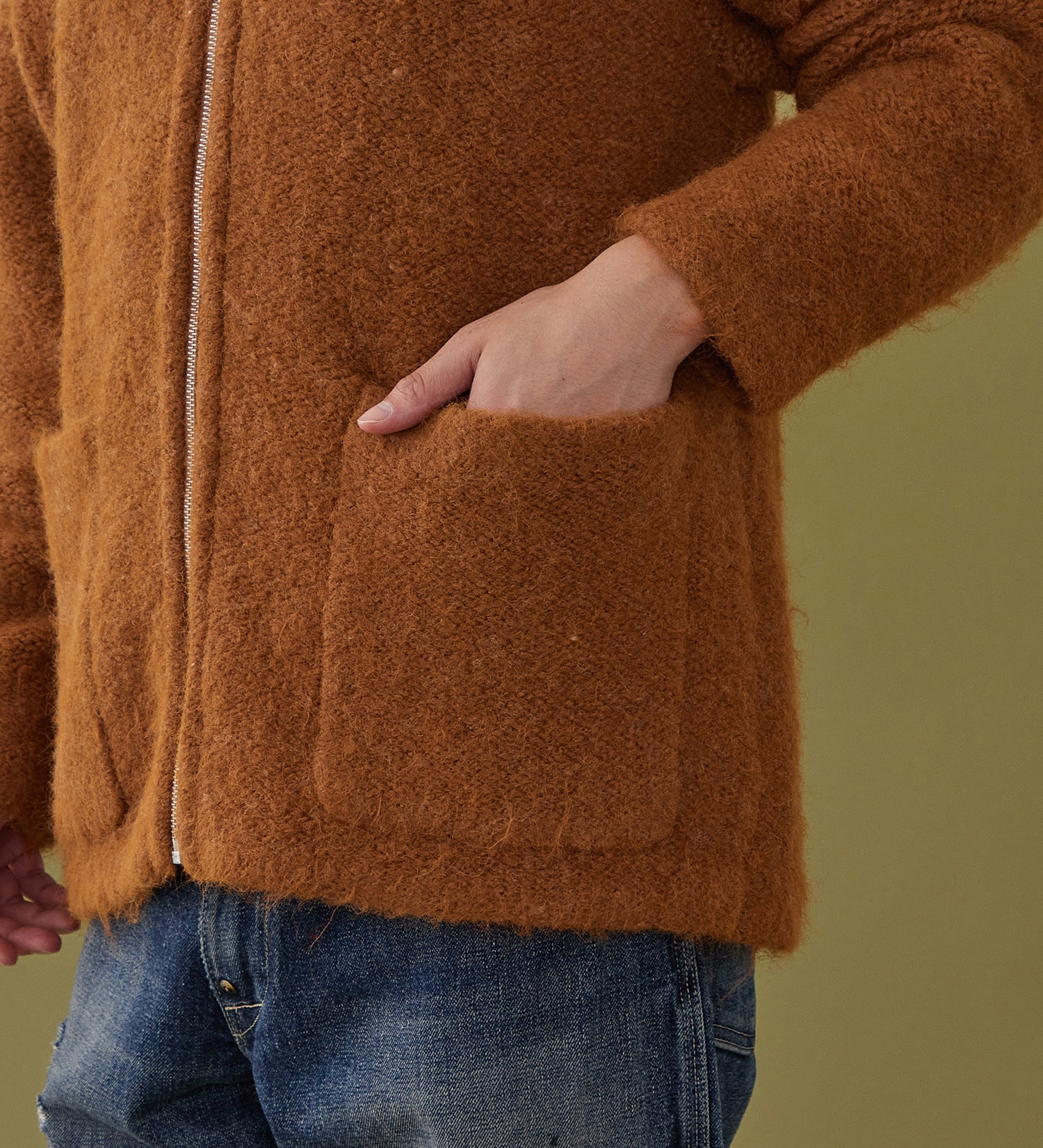 Lee(リー)のZIP-KNIT JACKET / ジップニットジャケット|トップス/ニット/セーター/メンズ|オレンジ