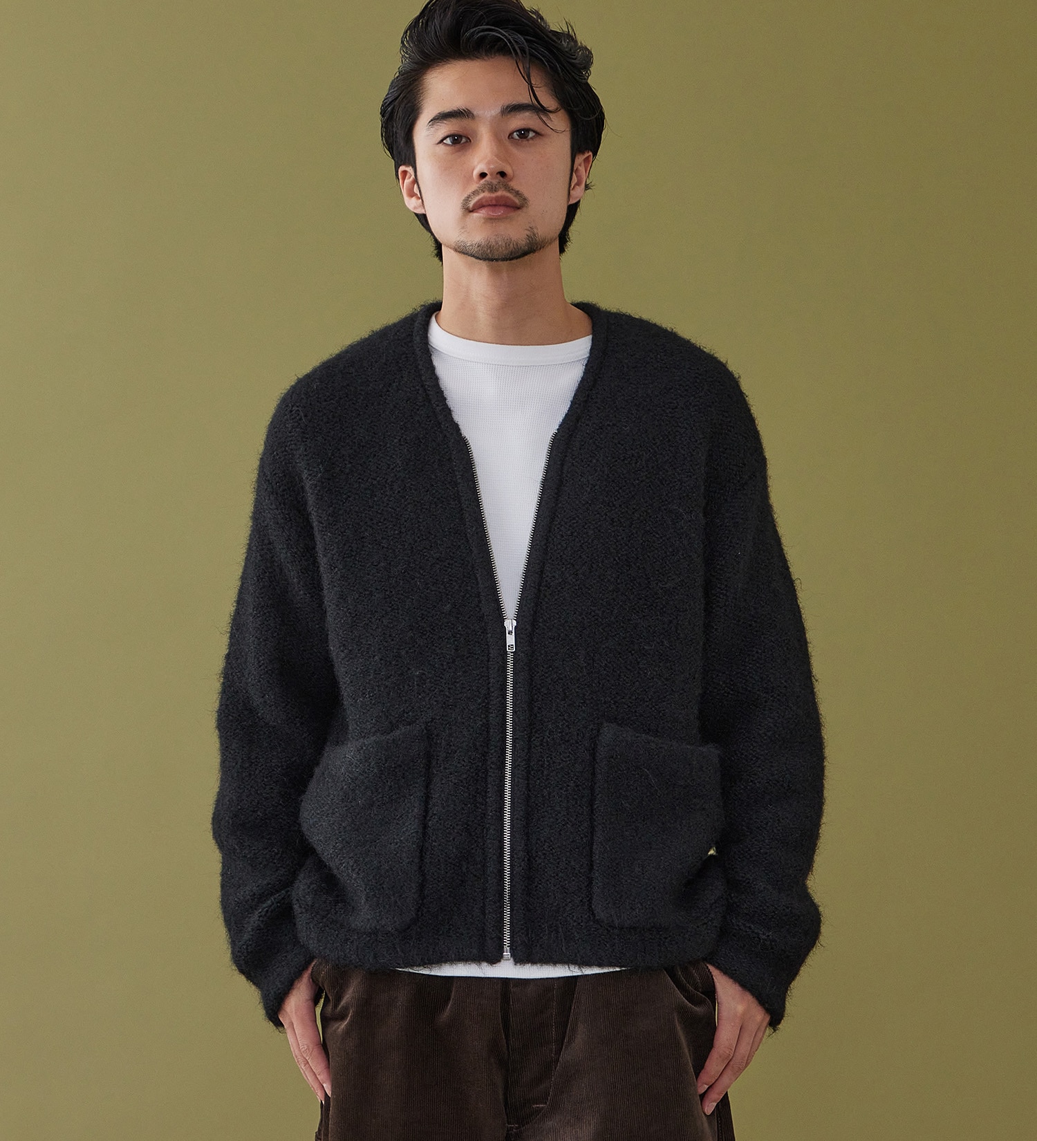 Lee(リー)のZIP-KNIT JACKET / ジップニットジャケット|トップス/ニット/セーター/メンズ|ブラック