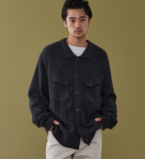 KNIT RIDERS JACKET / ニットライダースジャケット