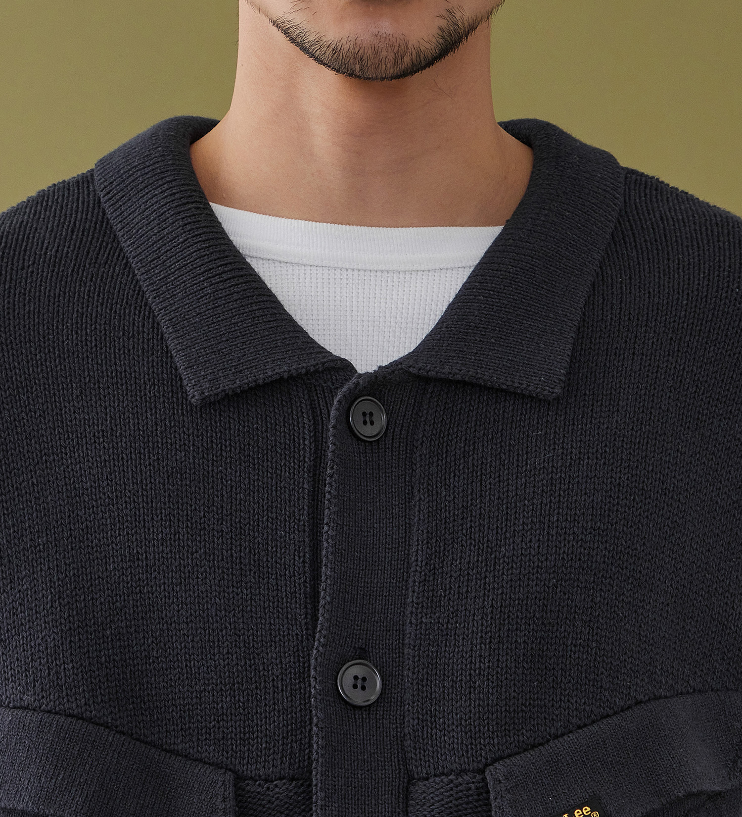 Lee(リー)のKNIT RIDERS JACKET / ニットライダースジャケット|トップス/ニット/セーター/メンズ|ネイビー
