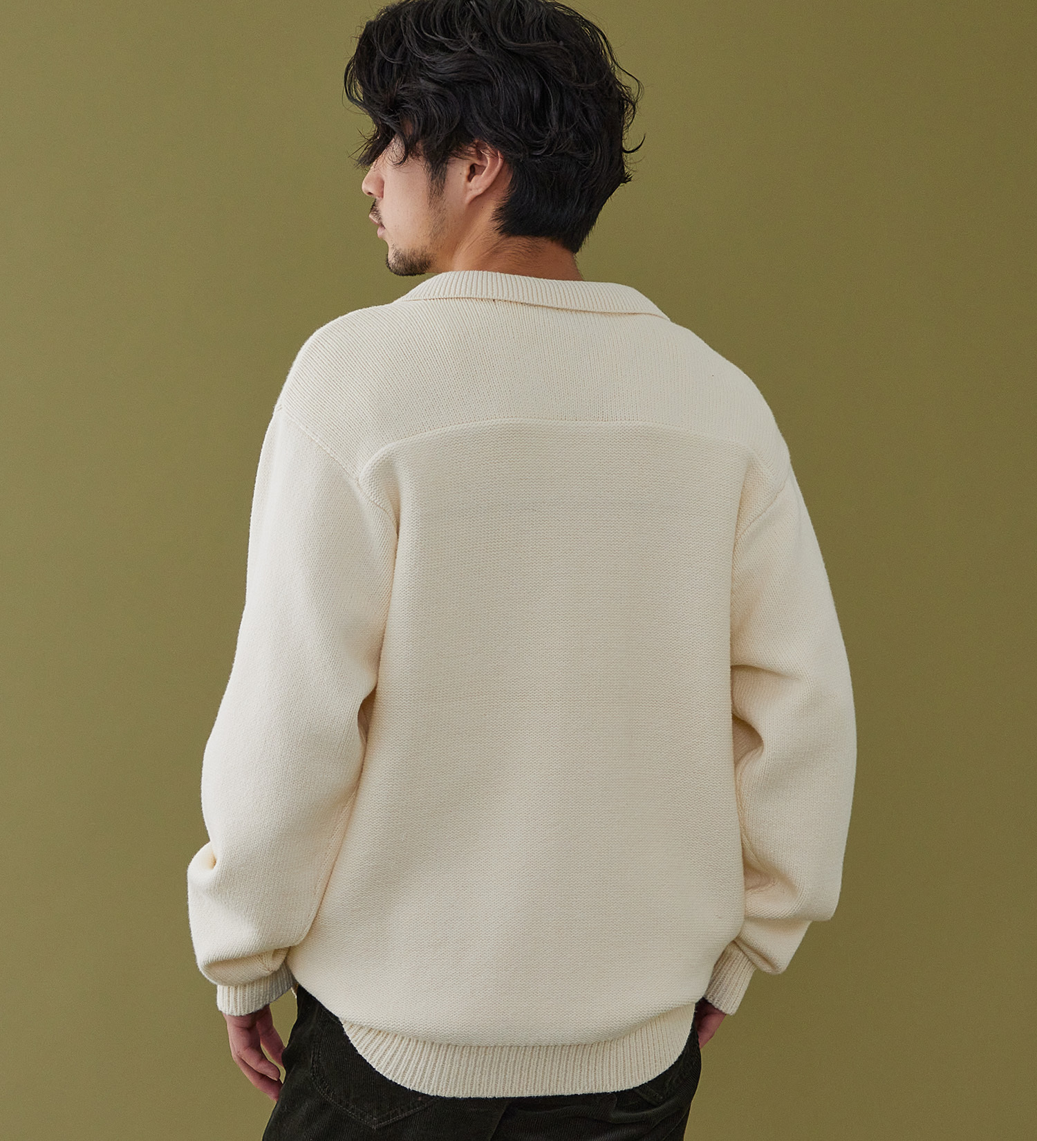 Lee(リー)のKNIT RIDERS JACKET / ニットライダースジャケット|トップス/ニット/セーター/メンズ|ホワイト