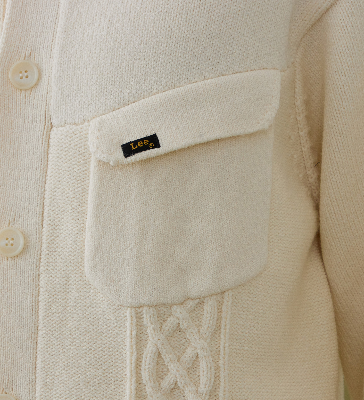 Lee(リー)のKNIT RIDERS JACKET / ニットライダースジャケット|トップス/ニット/セーター/メンズ|ホワイト