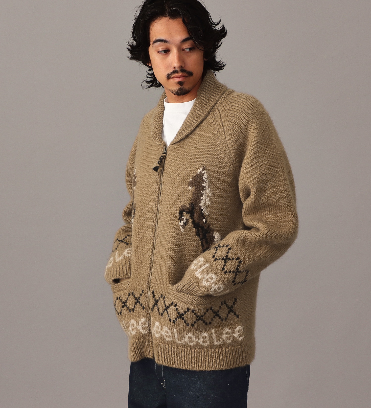 Lee(リー)の【LOOKBOOK掲載】COWCHINE SWEATER /カウチンセーター|トップス/ニット/セーター/メンズ|アイボリー